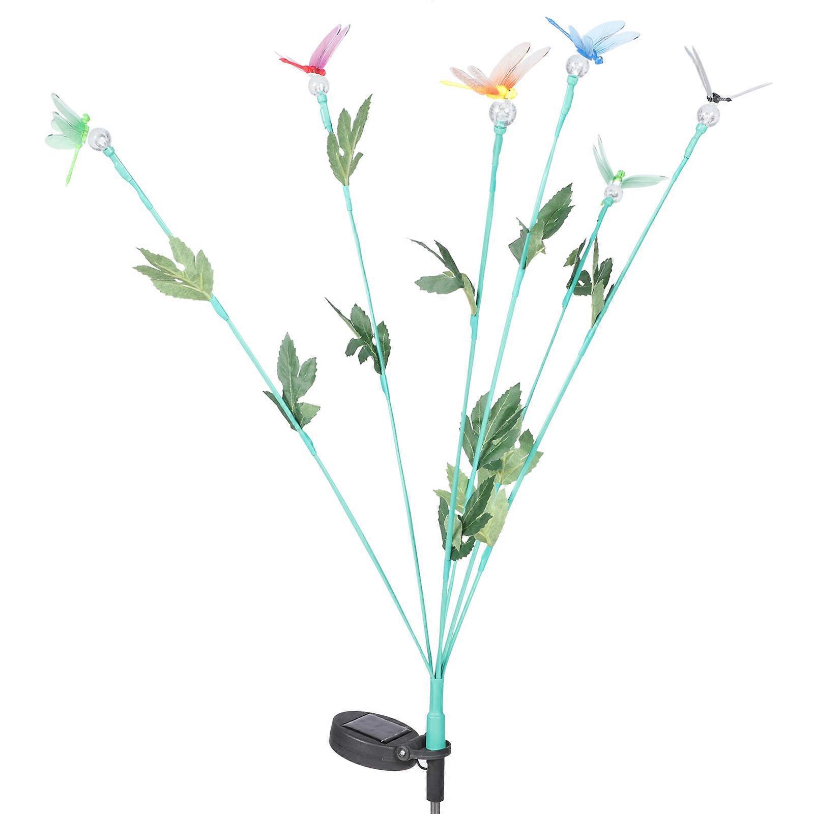 LED Dragonfly Lights Garden Stakes For Outdoor Use 120x25Cm Automatic On/Off Function 1Set