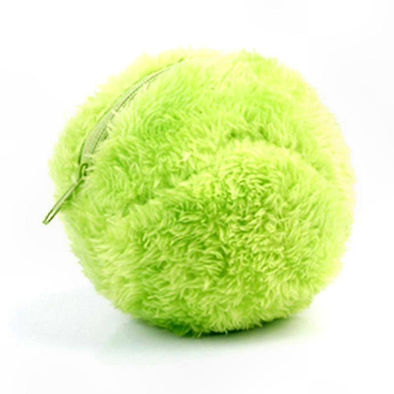 Electric Interactive Pet Toy with Rolling Ball and Soft Plush Surface for Dogs Cats Floor Play