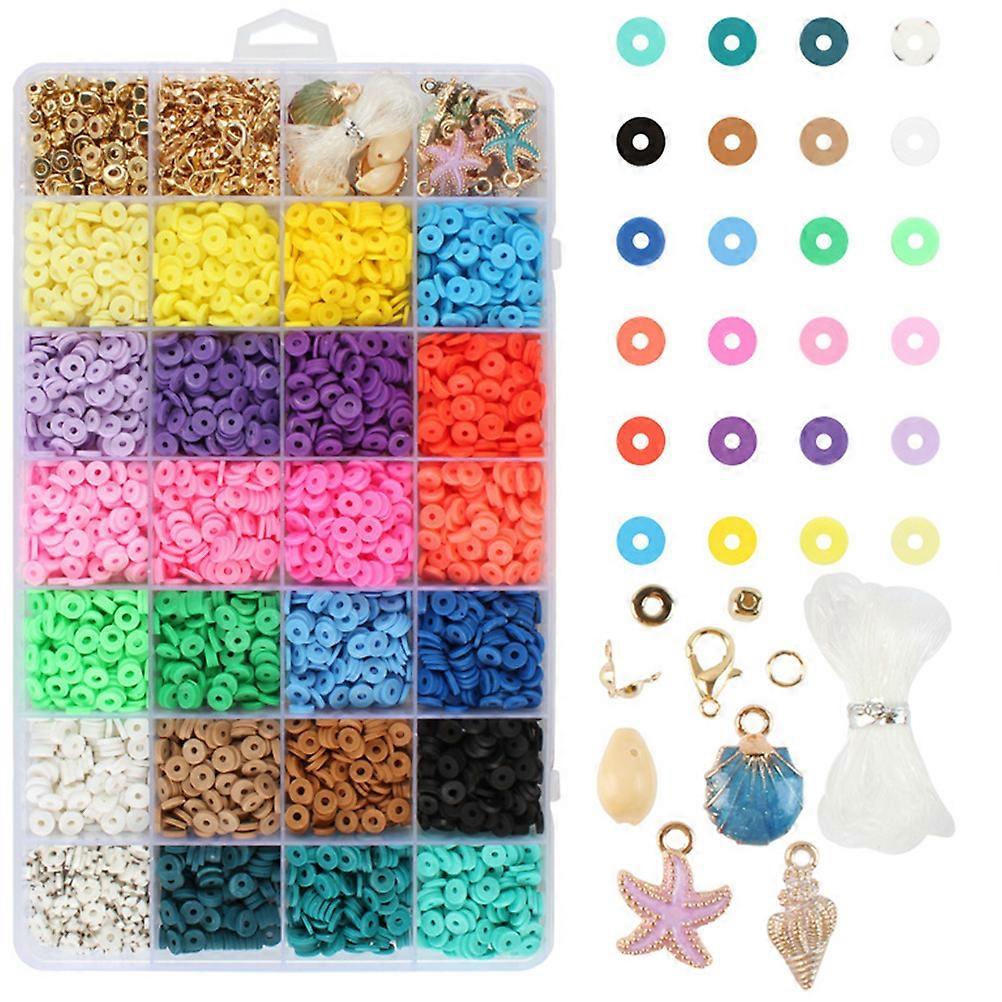Clay Beads Jewelry Making Kit for Handmade DIY Use 4 Boxes