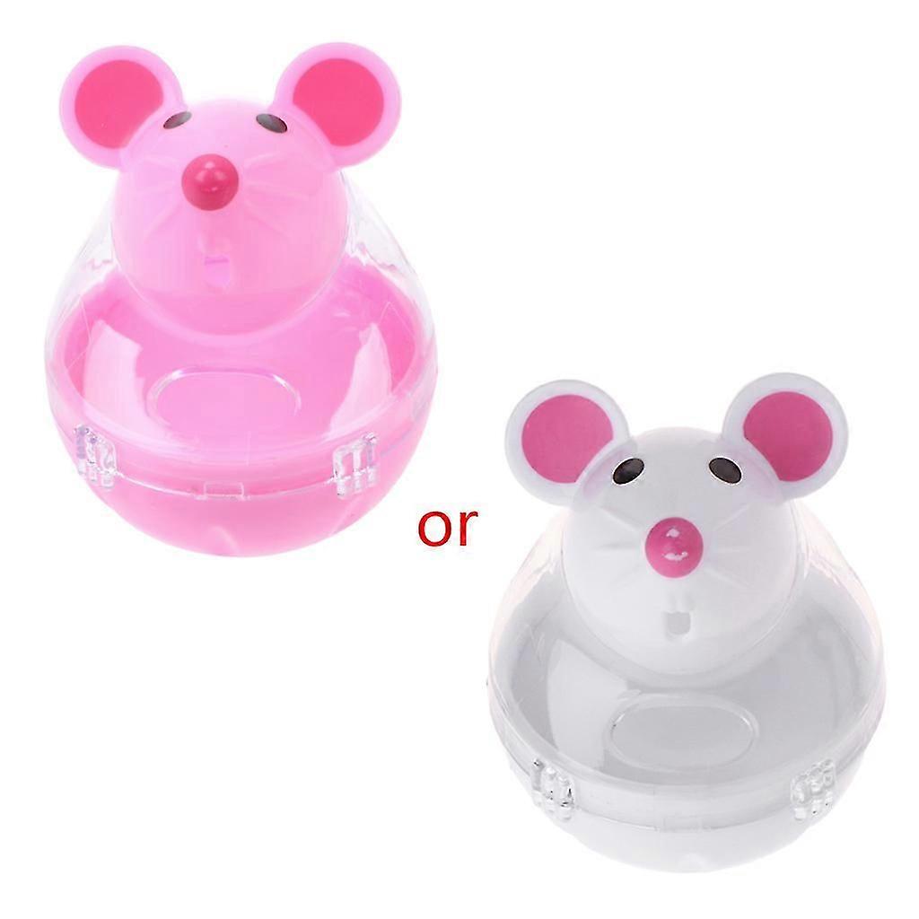 Kot Teaser Toy Treat Disperser Automatyczne interaktywne myszy Tumbler Swinging Mouse Food Feeder dla kotów domowych Kitten