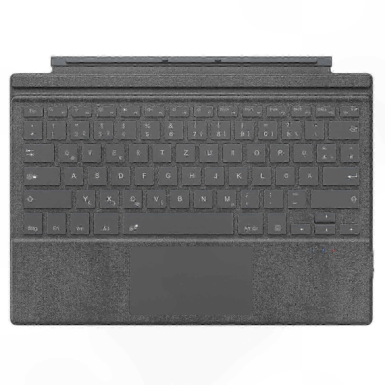 Bluetooth Keyboard for Surface Pro Models, QWERTZ Layout, Grey, Compatible with Multiple Generations