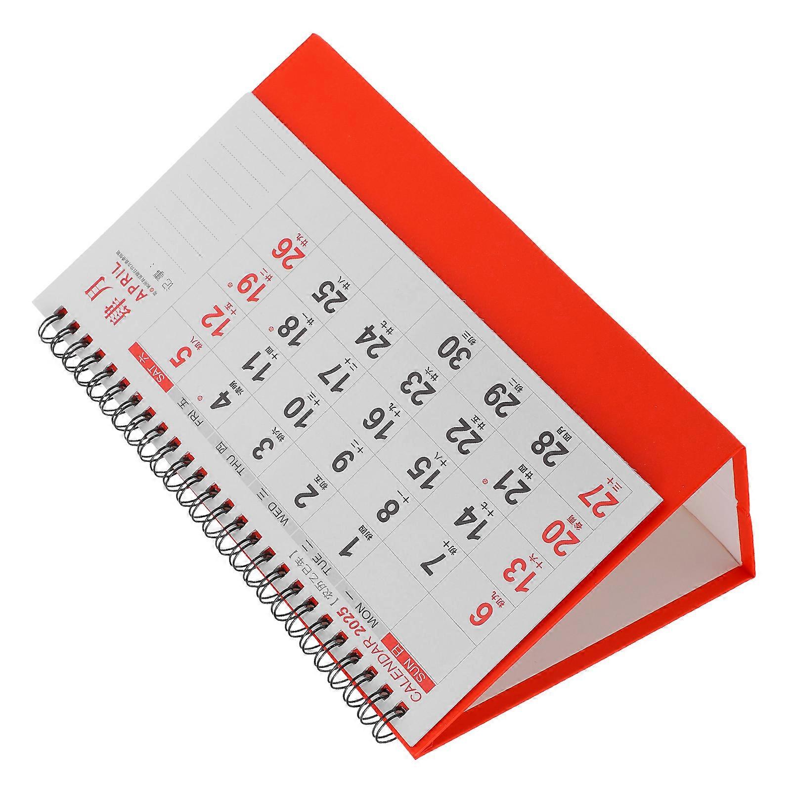 Snake Year Calendar Standing Flip Desk Calendar for Home 5Pcs