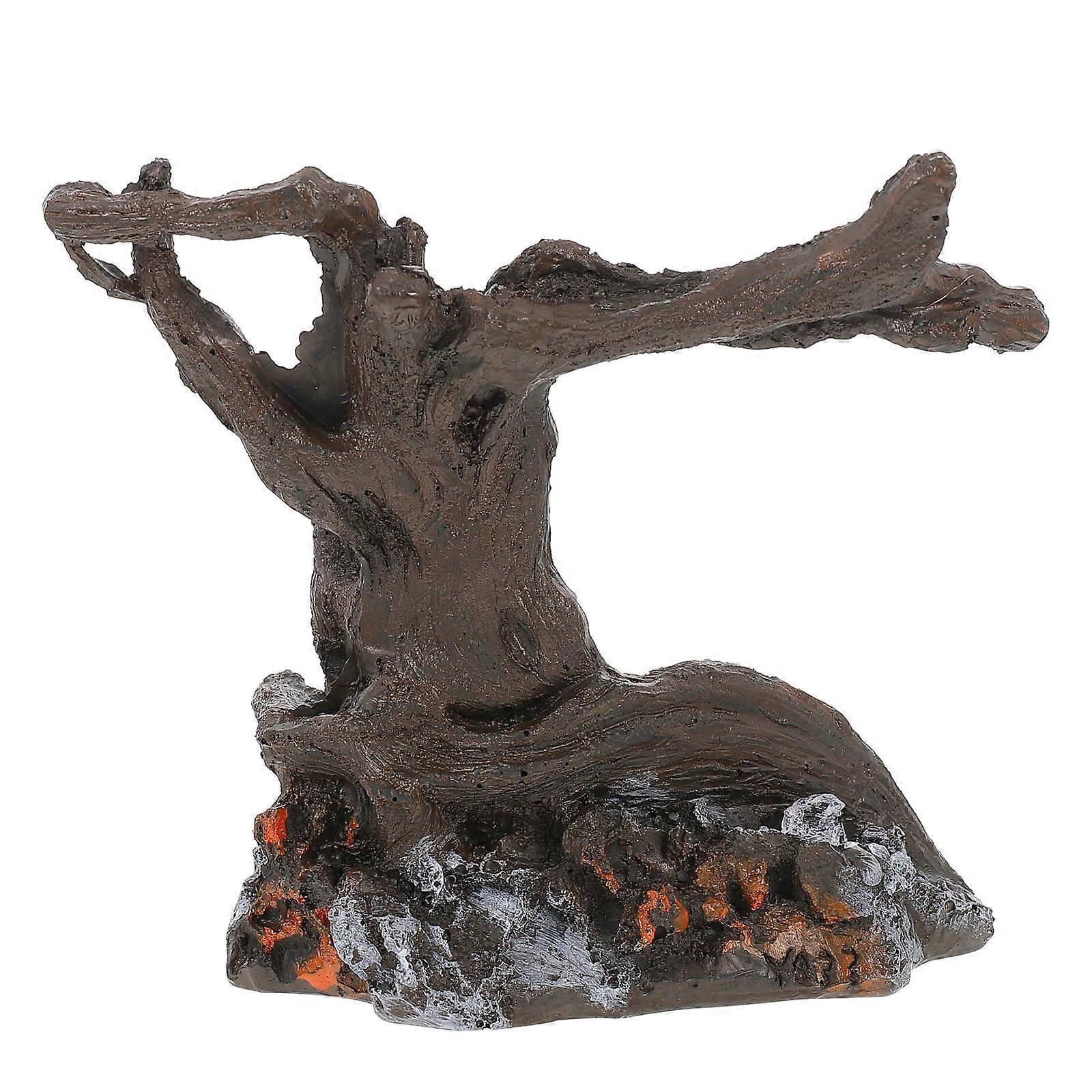 Fish Tank Craft Resin Tree Root Decoration for Decoration 2Pcs Pack