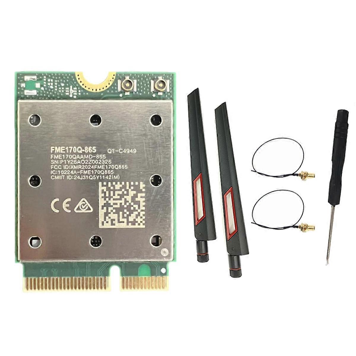 QCNCM865 WiFi7 Wireless WiFi Card+10DB Antenna for Win10/11