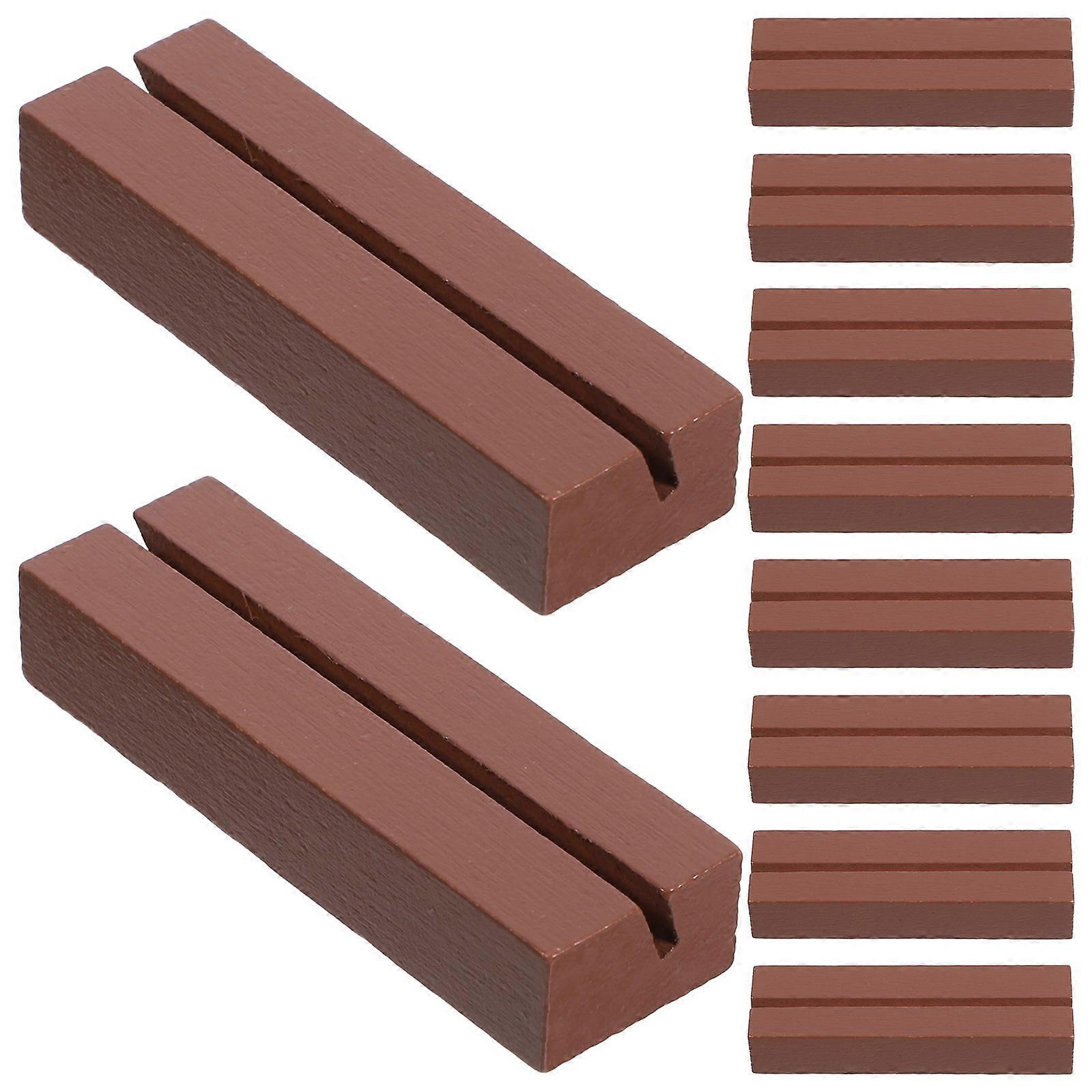Wooden Cards Holder for Holding with 40Pcs Card Display Stand Brown