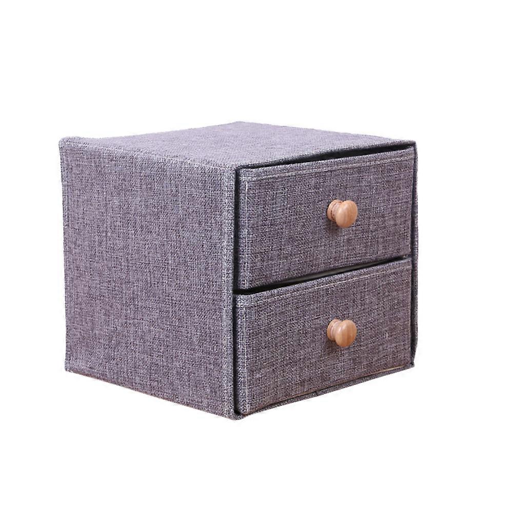 Cloth Desk Organizer Two Drawer Storage Box for Storage 2Pcs Desktop Box