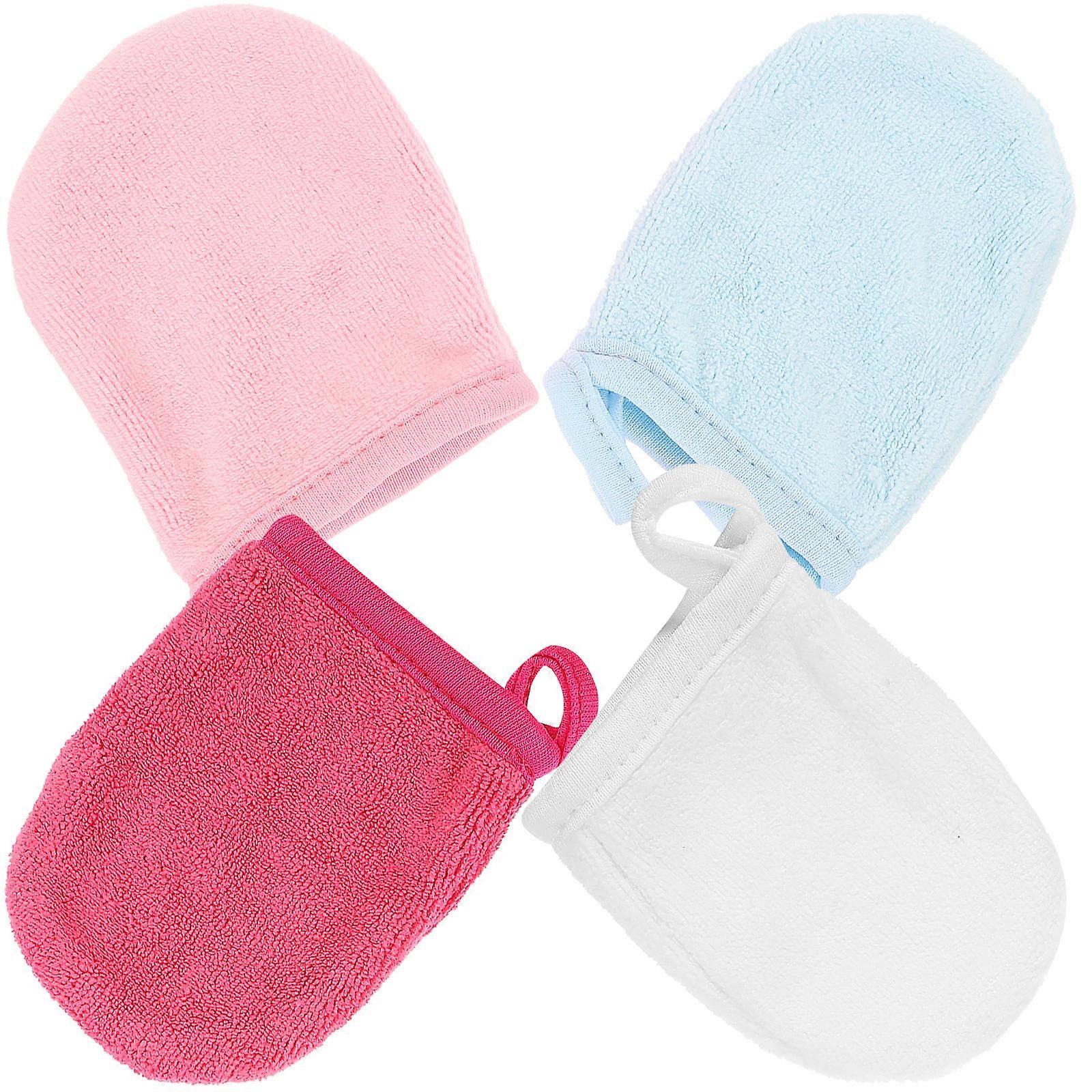 20Pcs Microfiber Makeup Remover Mitts For Face Cleaning Daily Use Assorted Color 12X8.5X0.8Cm