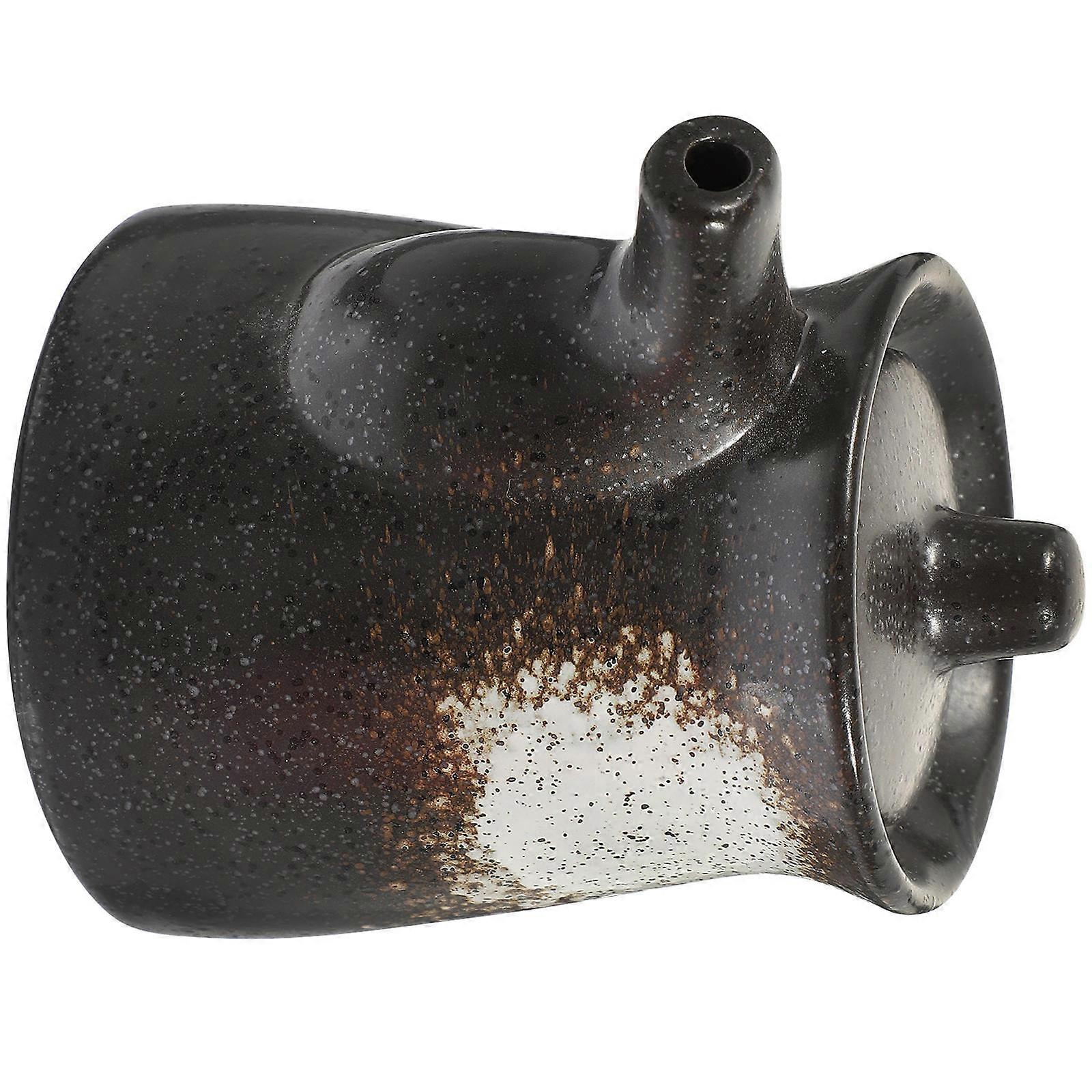 Ceramic Soy Sauce Container Japanese Style Oil Dispenser Decorative Condiment Pot For Home Use Storage 6Pcs