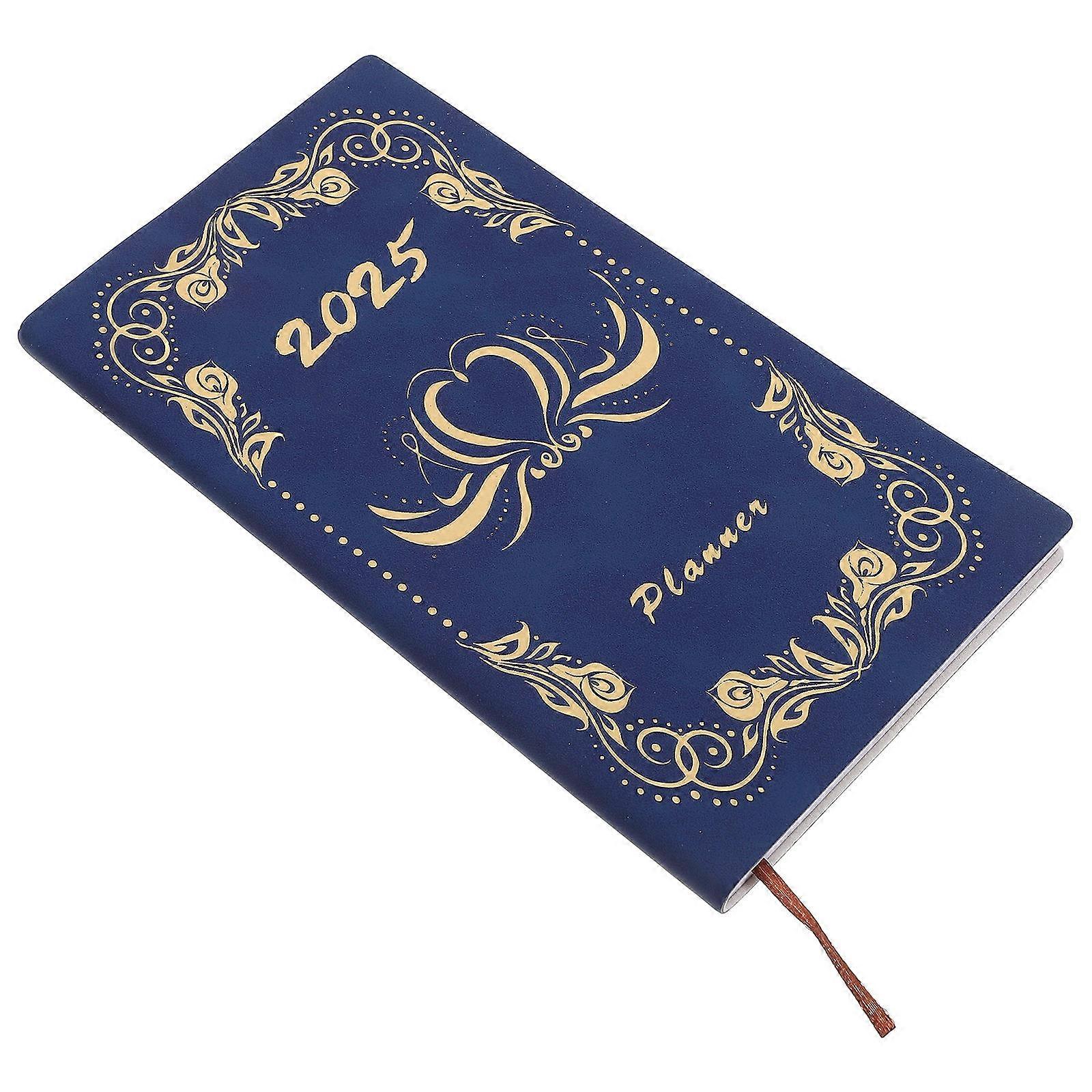 Portable Planner Notepad in Dark Blue 4Pcs 1 Book Office Daily Planner
