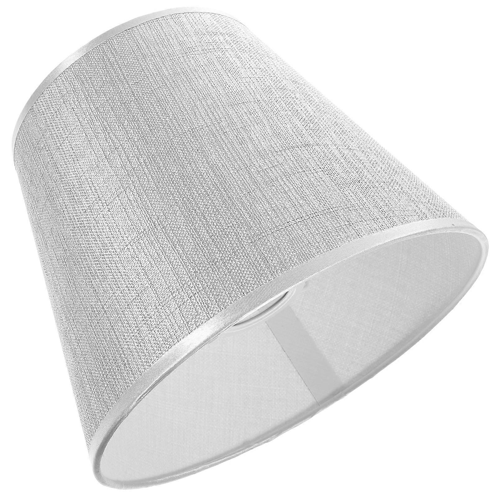 Replacement Cloth Lamp Shade for Table Lamp 2Pcs Silver Covers