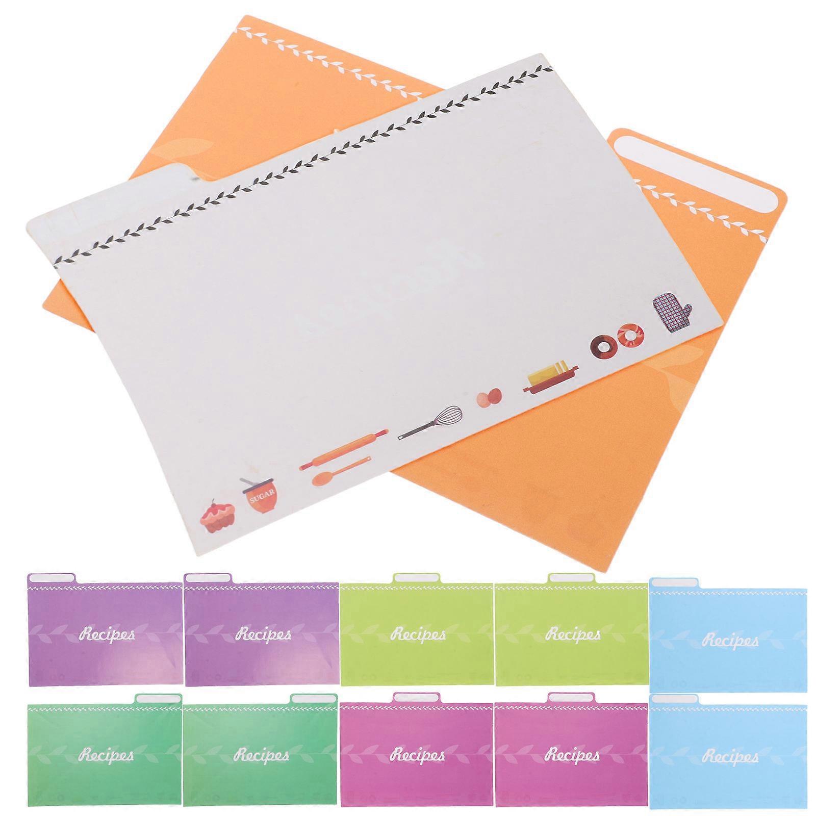 Paper Recipe Card Dividers for Kitchen Home Use 24Pcs Decorative Set