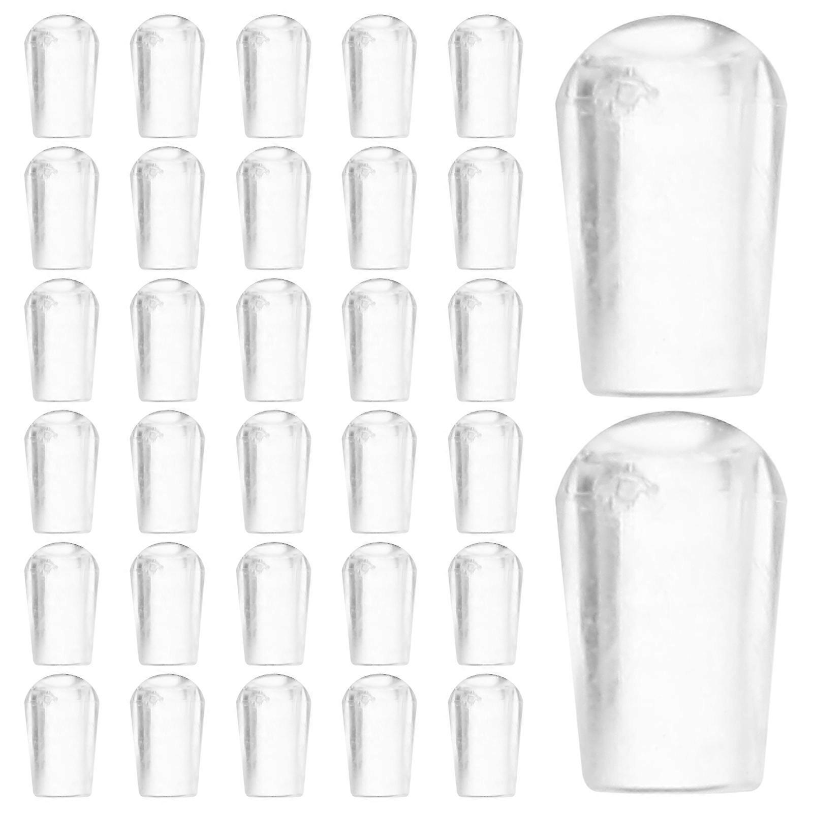 Hook End Caps Plastic End Caps for Protection Use 200Pcs White