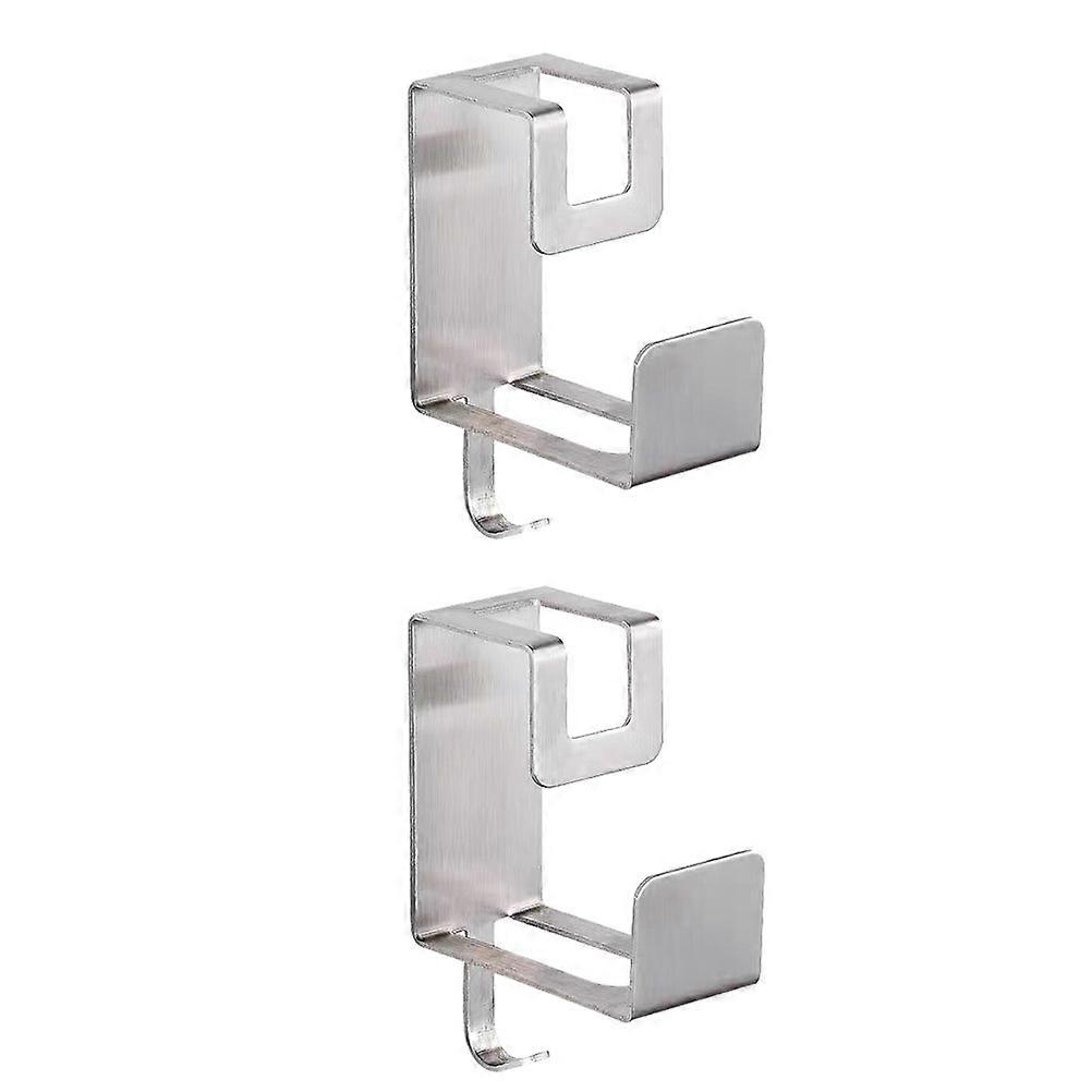 Bath Hanger Washbasin Hanger Kitchen Accessories Silver 7x7cm Vertical Space Utilization 2Pcs