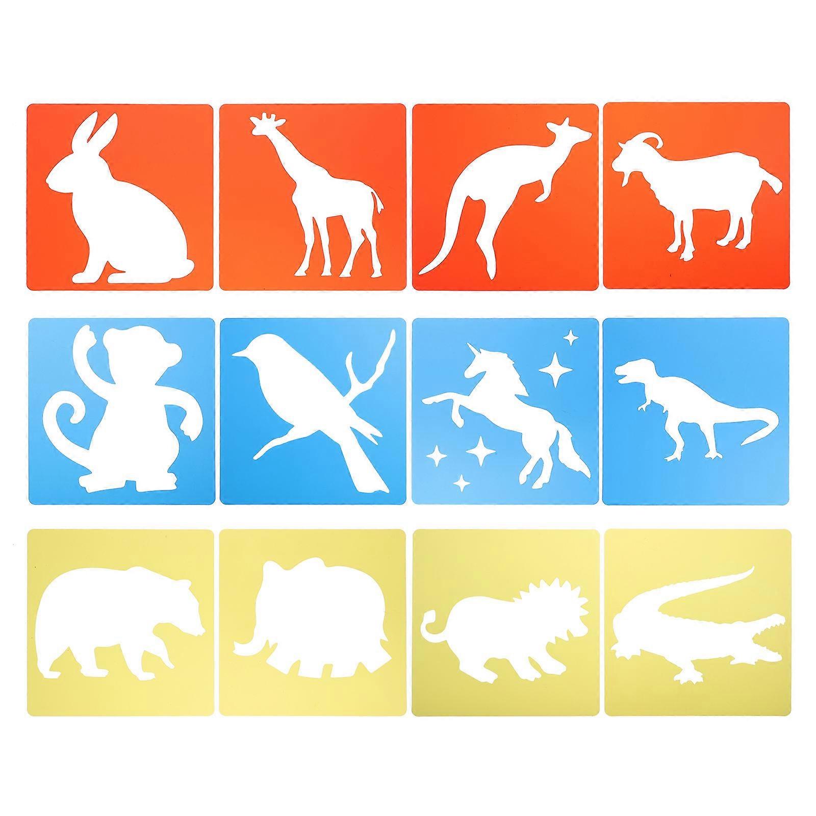 Kids Painting Templates Animals Stencils for 1Set Craft Making Use