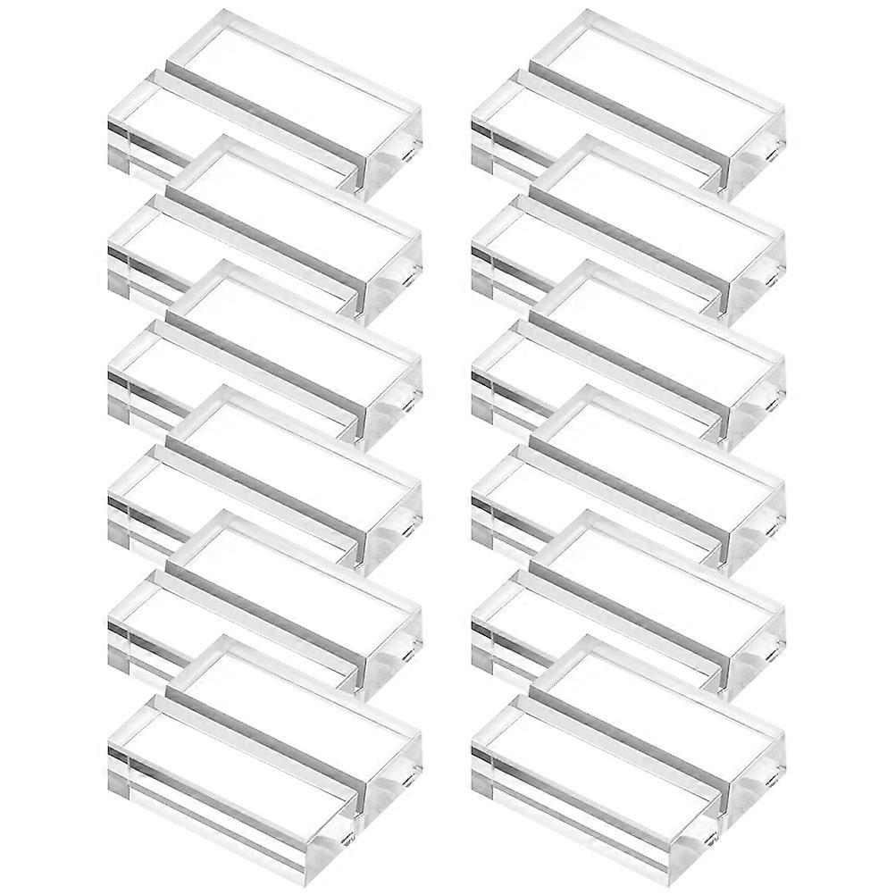 Wedding Table Card Holders Acrylic Display Stand Modern Design for Banquets 3x2.5cm Size 12Pcs