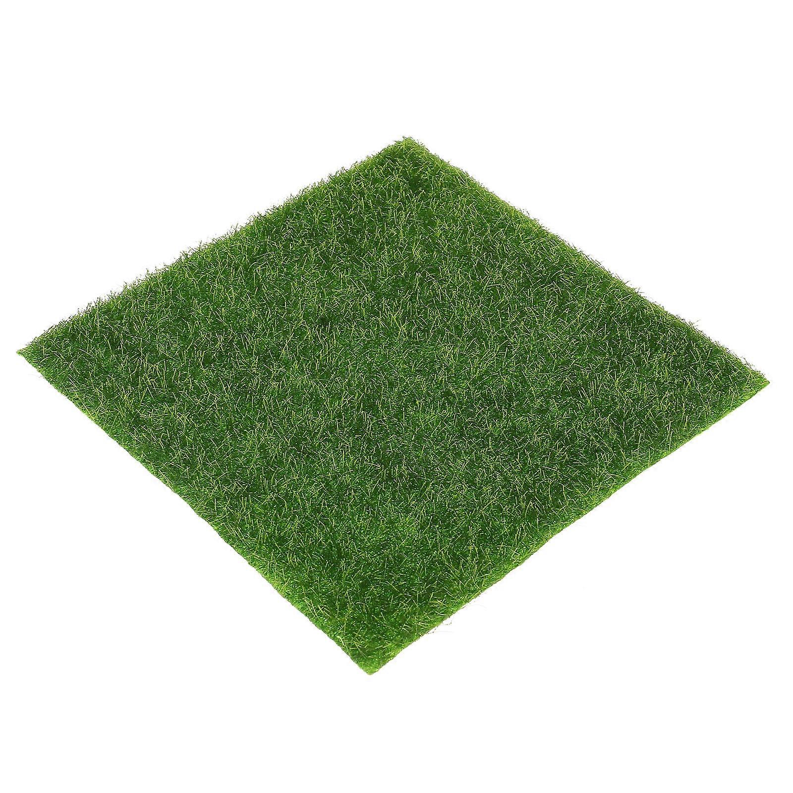 Green Artificial Grass Mat Simulation Turf for Decoration 2Pcs PVC Mat