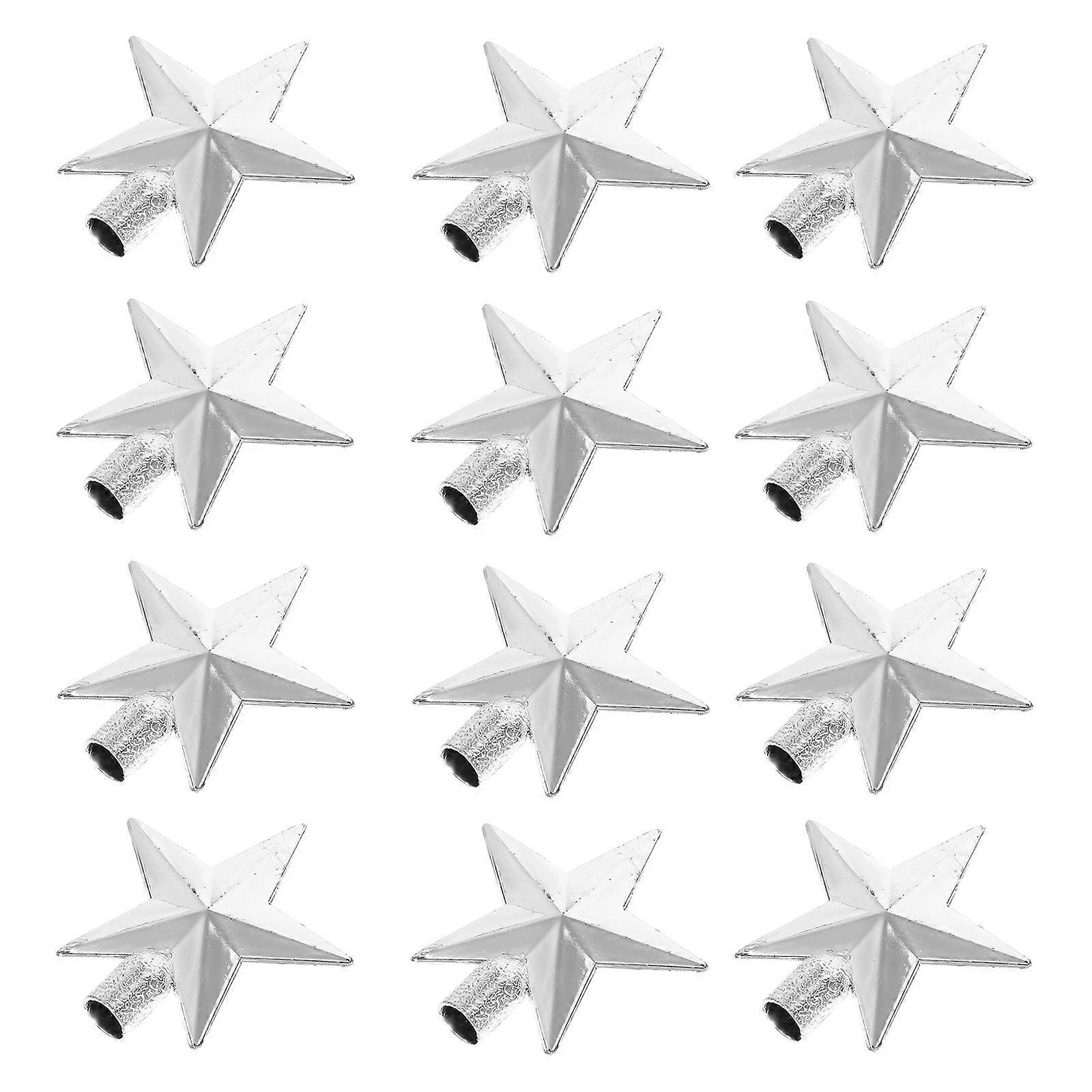 Christmas Star Tree Decorations for Decor 60Pcs Silver Tree Topper