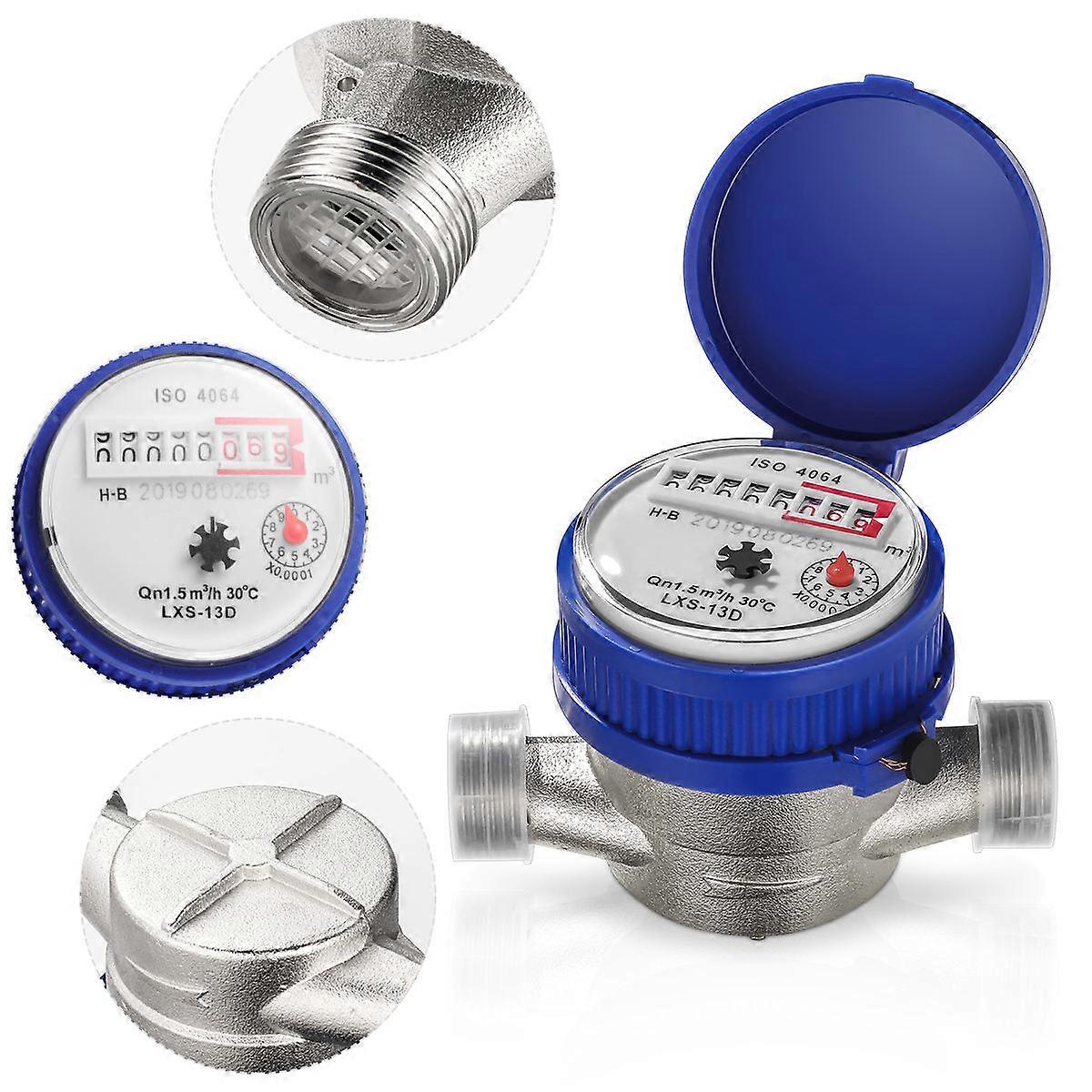 Cold Water Meter 2Pcs Hemobllo Ideal For Home Use Garden Water Flow Measurement Easy Installation