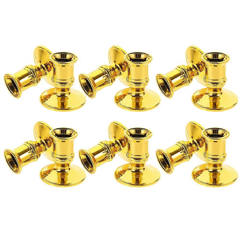 Plastic Golden Candle Base for Tabletop Candle Stand 60Pcs