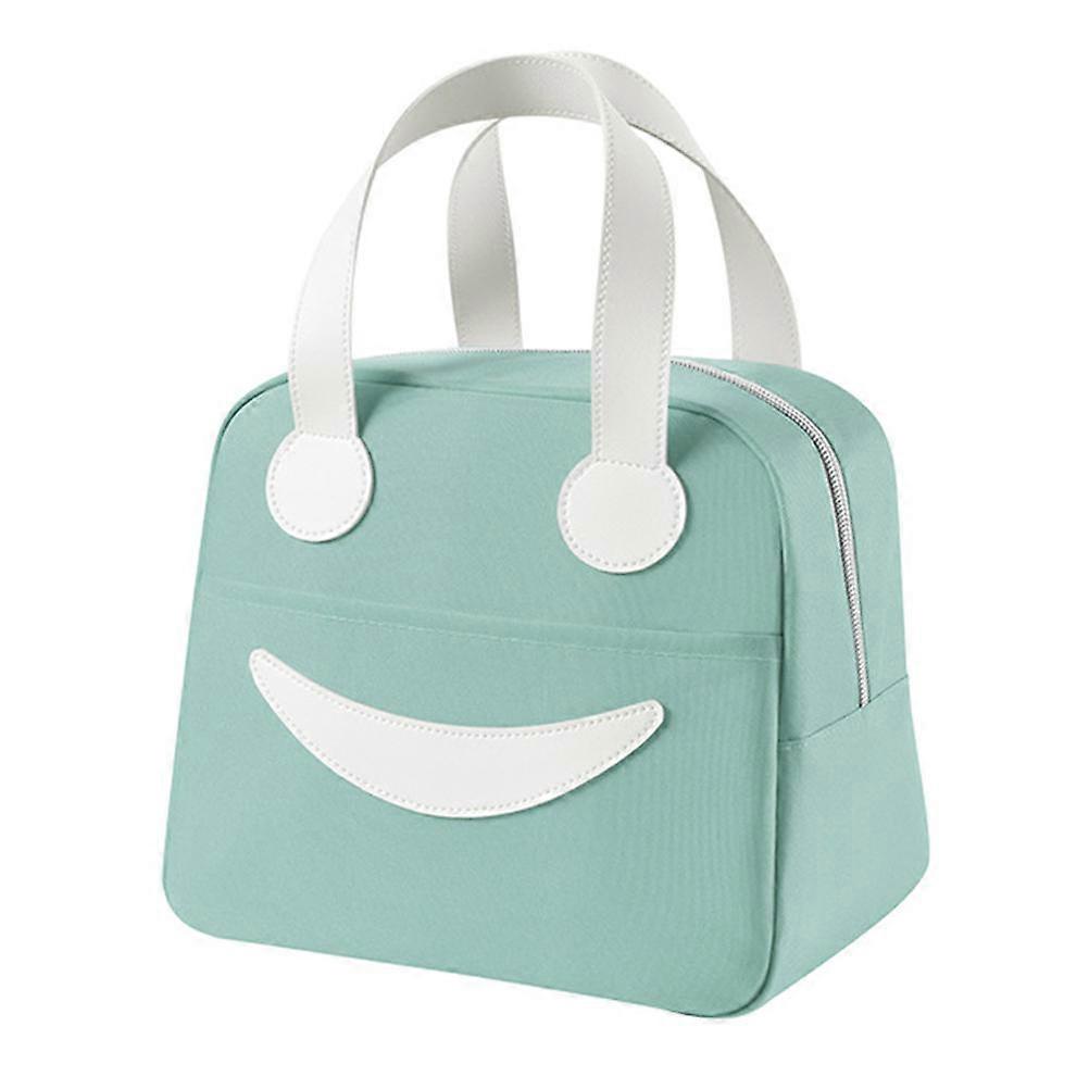 Portable Lunch Bag Adorable Bento Storage Pouch Daily Use Rectangular Nordic Green Thermal 1Pack