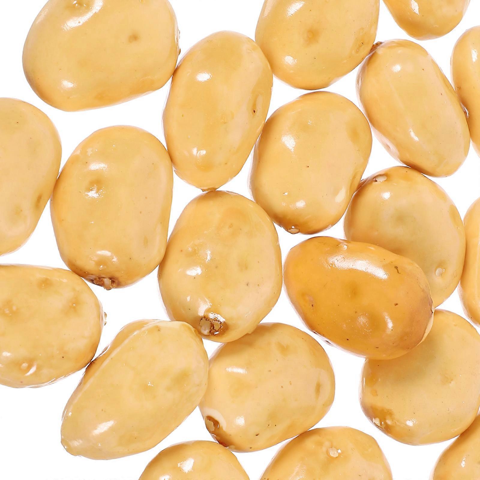 Decorative Potato Props Realistic Fake Potato Models for Decor 100Pcs