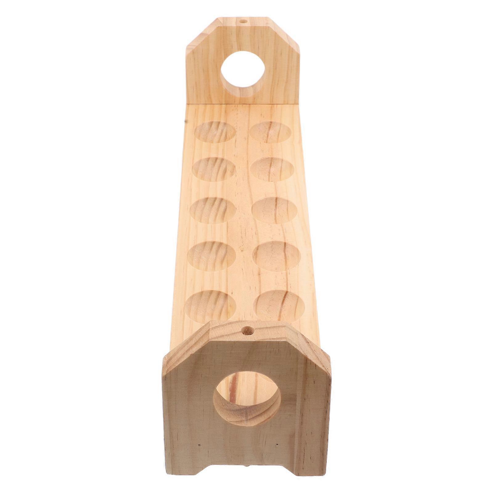 Stackable Wooden Egg Holder for Kitchen Egg Storage Khaki