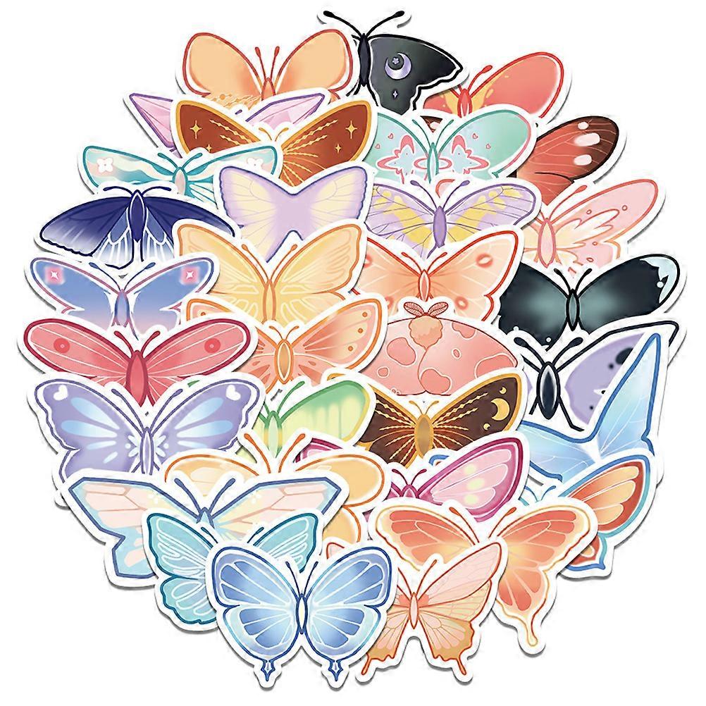 Butterflies Stickers 240Pcs for Decor with Unique Colorful Patterns