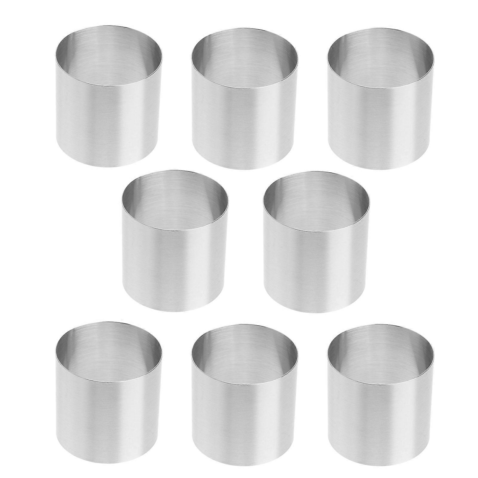 Mousse Cake Round Baking Mold for DIY 80Pcs Stainless Steel Set