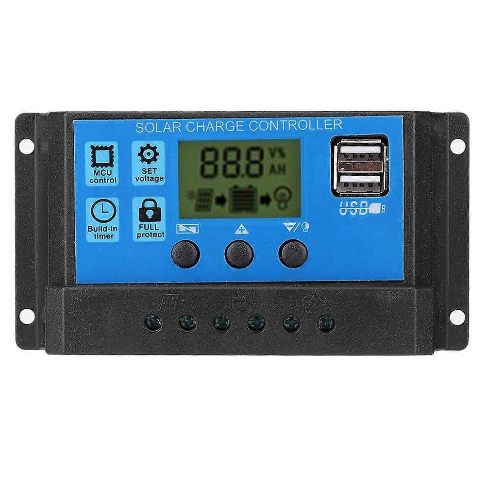 12V 24V Intelligent Photovoltaic Solar Charge Controller PWM Auto Solar Cell Panel Regulator Accessory10A
