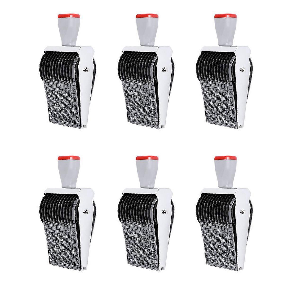 Tampon à rouler multifonction en caoutchouc à 12 chiffres pour alphabet anglais