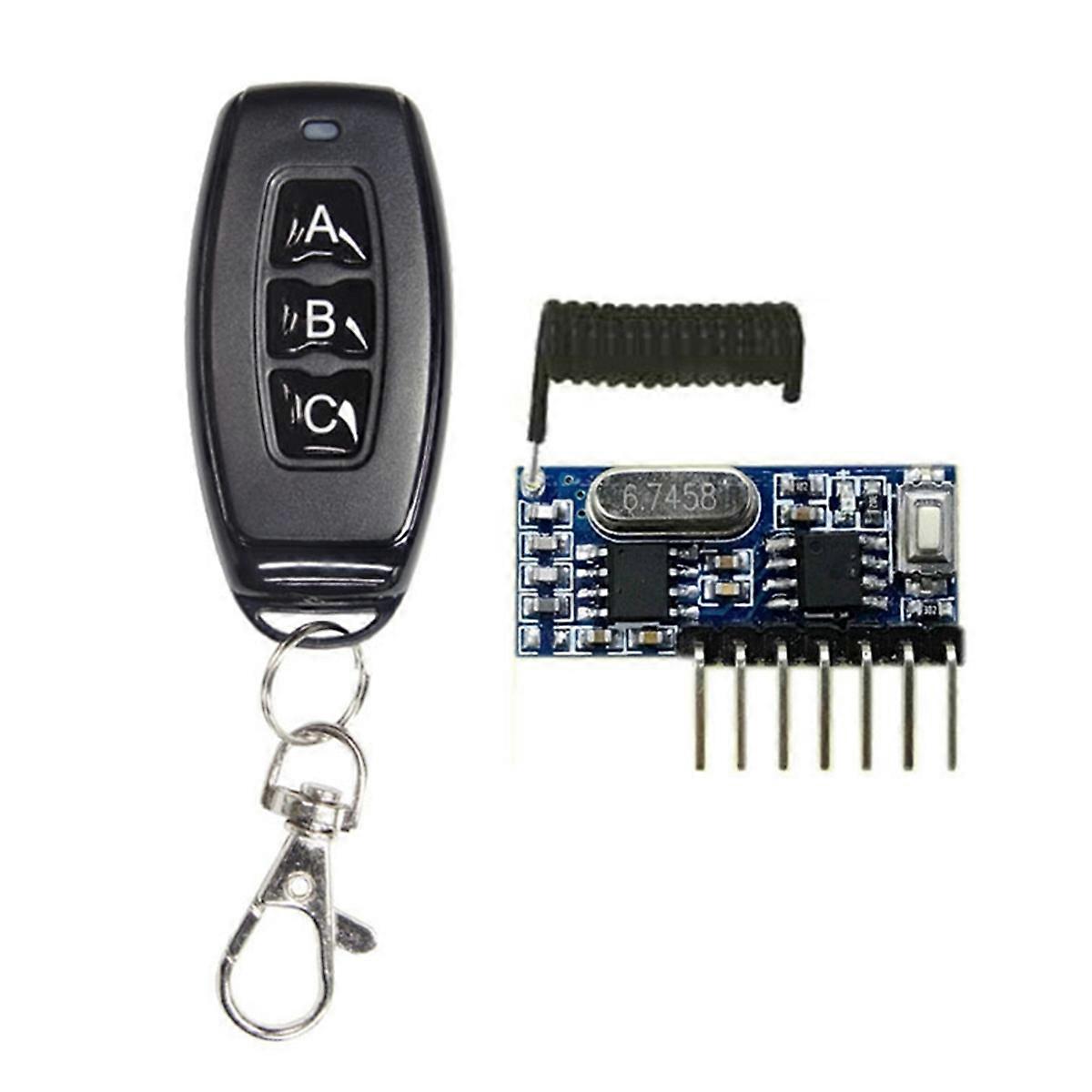 Wireless Remote Control 4-Way Transmitter and Receiver Module Set
