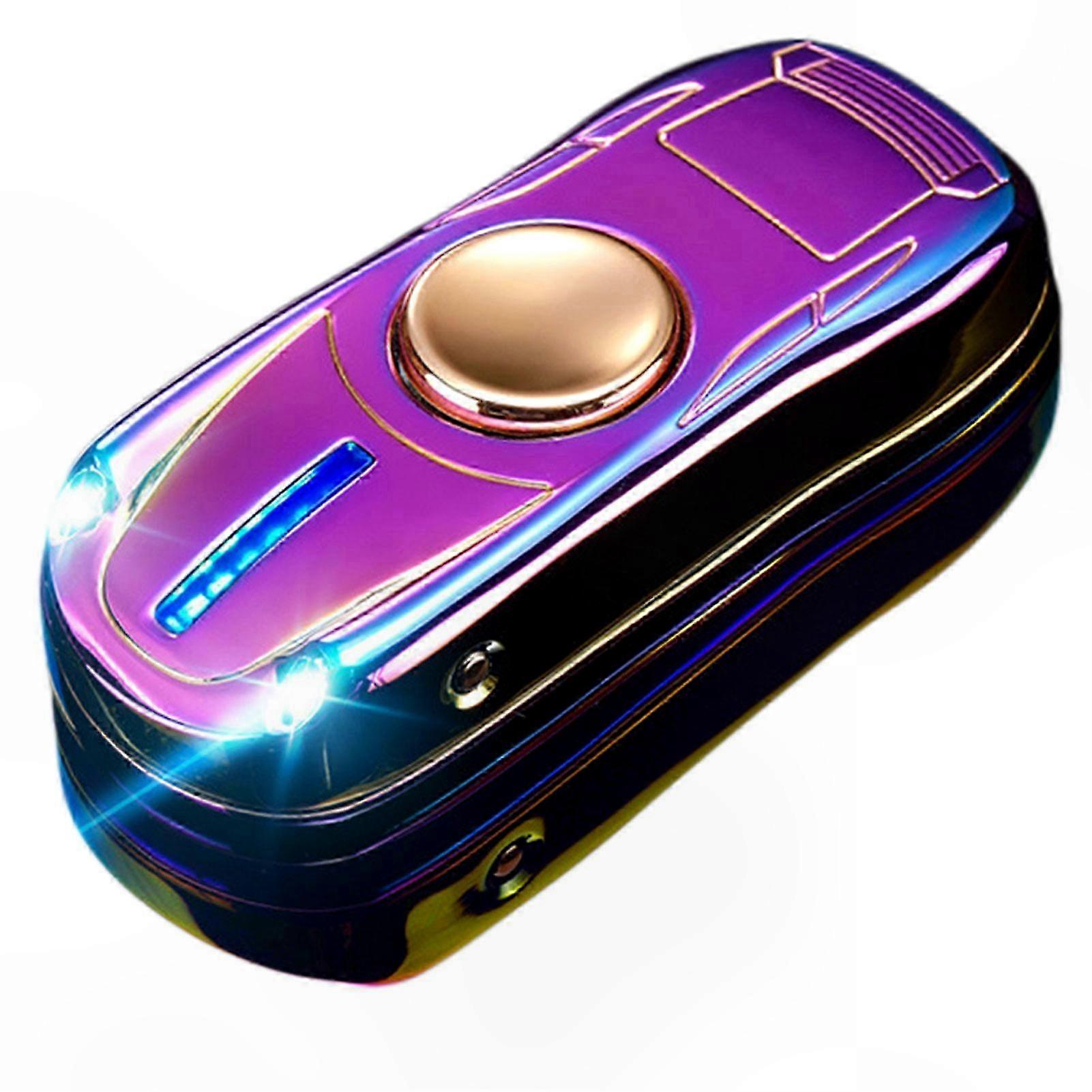 USB Rechargeable Fidget Spinner with Vintage Design for Outdoor Camping and Multi-Use Lightweight Utility Tool