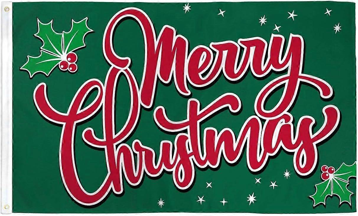 Vlajka Veselé Vánoce s třpytkami QI 0176