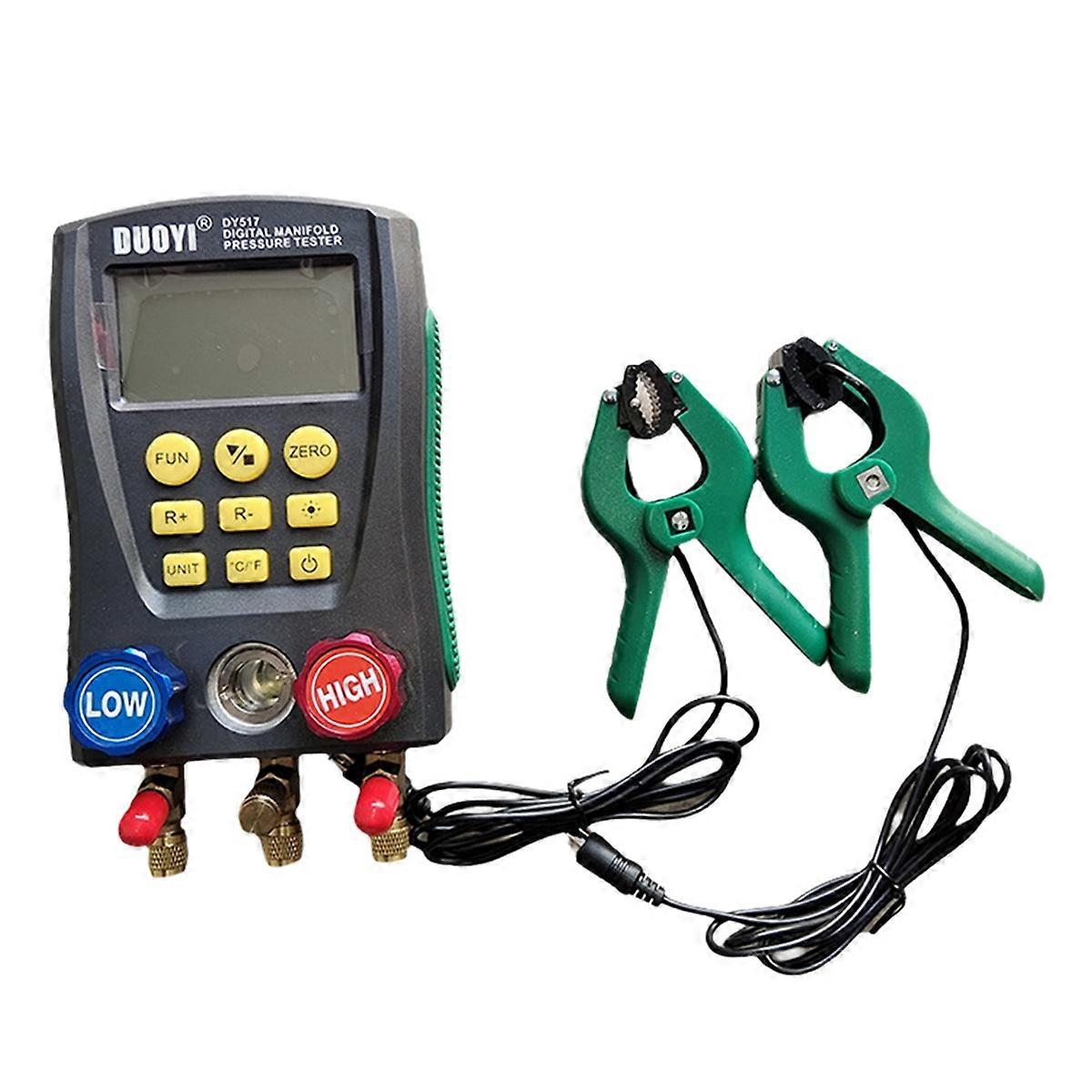 Manometer Koeling Spruitstuk Tester Airconditioning Temperatuur Tester Kleppen Tool Kit DY517 met Clip