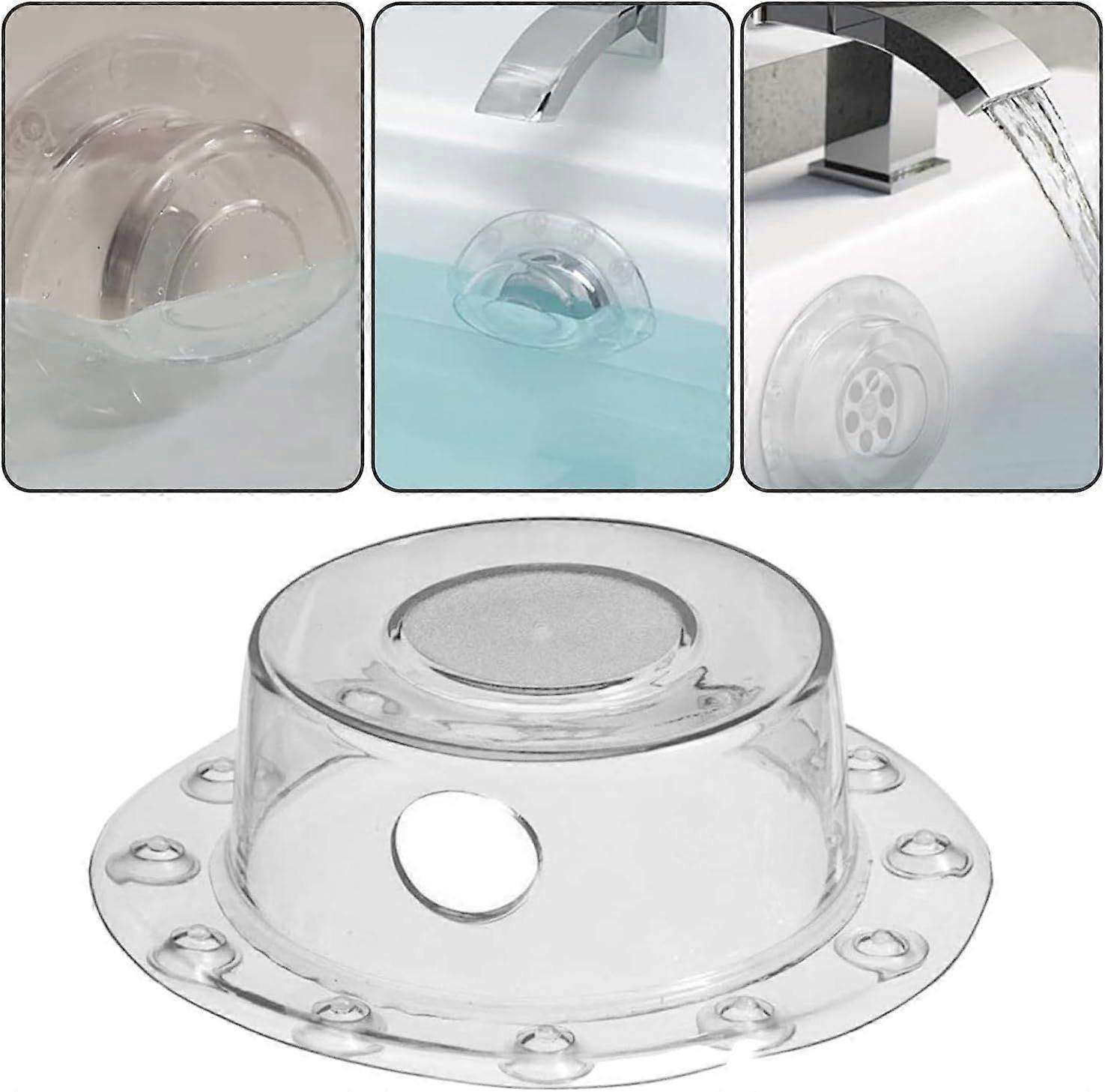 Bathtub Overflow Cover, Overflow Cover, Overflow Sink Hole Cover Adds Inches of Bathtub Water for a Warmer and Comfortable Shower