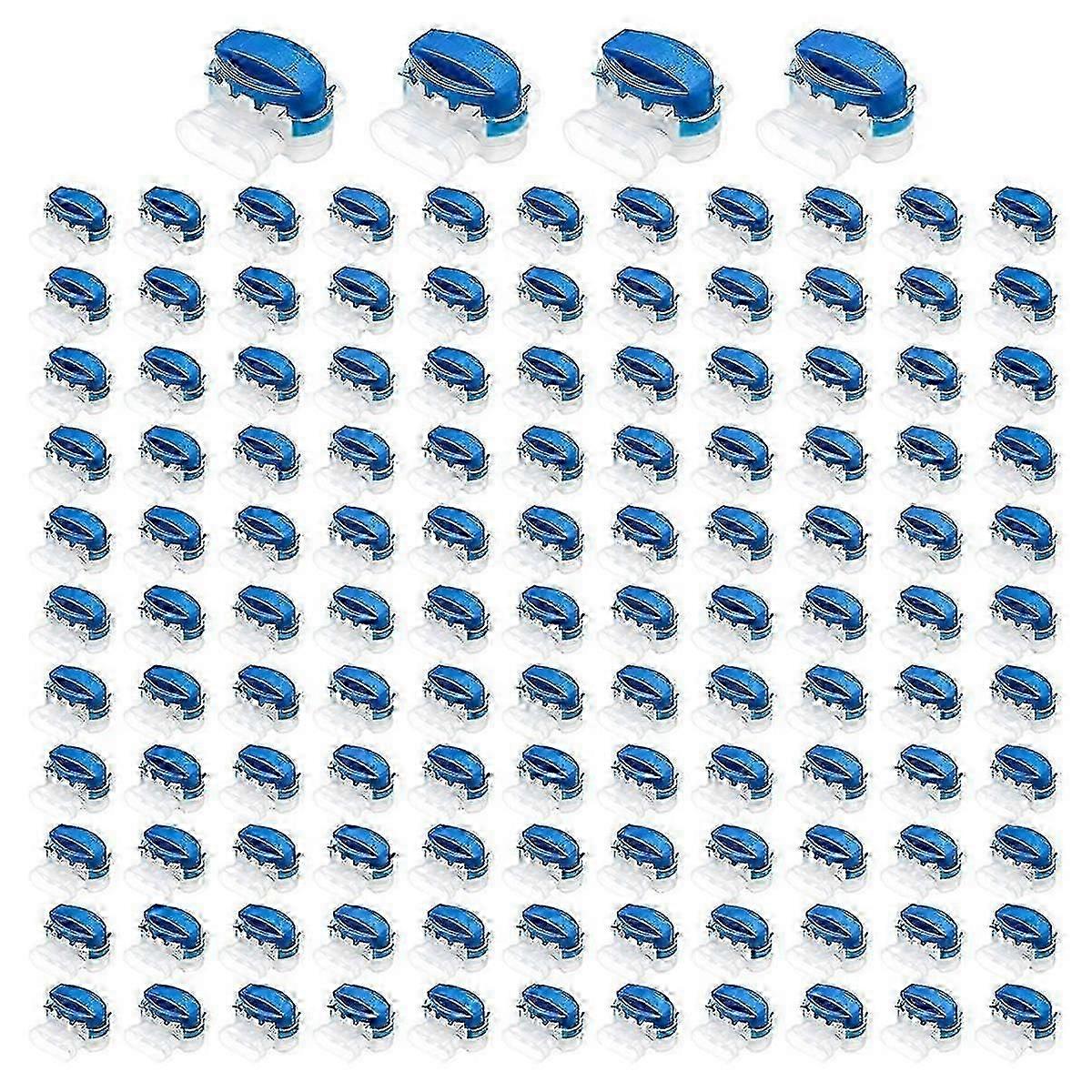 3 Way Wire Connectors Locks Wire Connectors Electrical 314-Box Wire Connectors Self-Stripping Pigtail Connectors 120Pcs