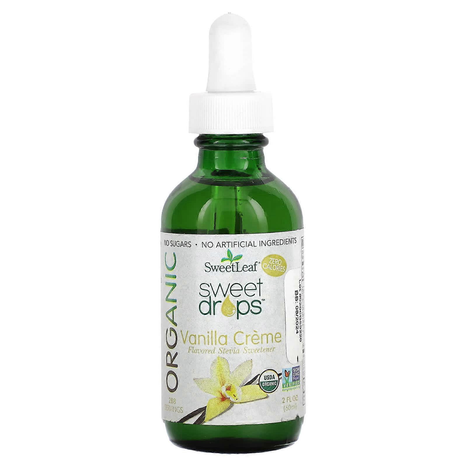 SweetLeaf, Organic Sweet Drops, Vanilla Creme, 2 fl oz (60 ml)