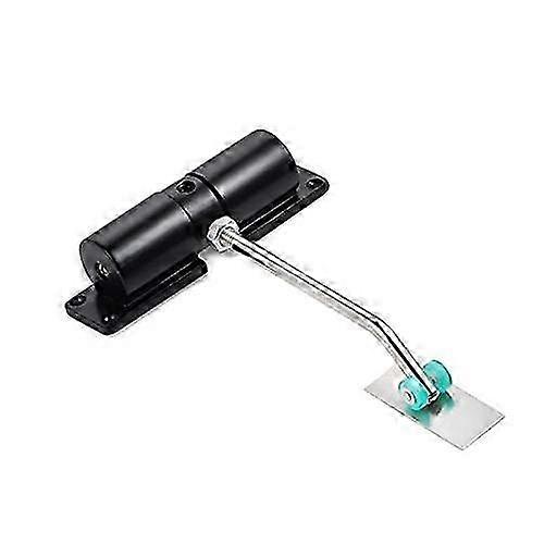 Door Closer - Automatic Spring Hydraulic Door Closer, Silent Invisible Small Adjustable Black Household Buffer