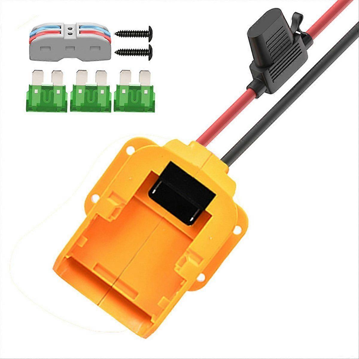 Car Jump Car Booster with 3 Fuses for 20V Battery Adapter Emergency Booster Starting Device