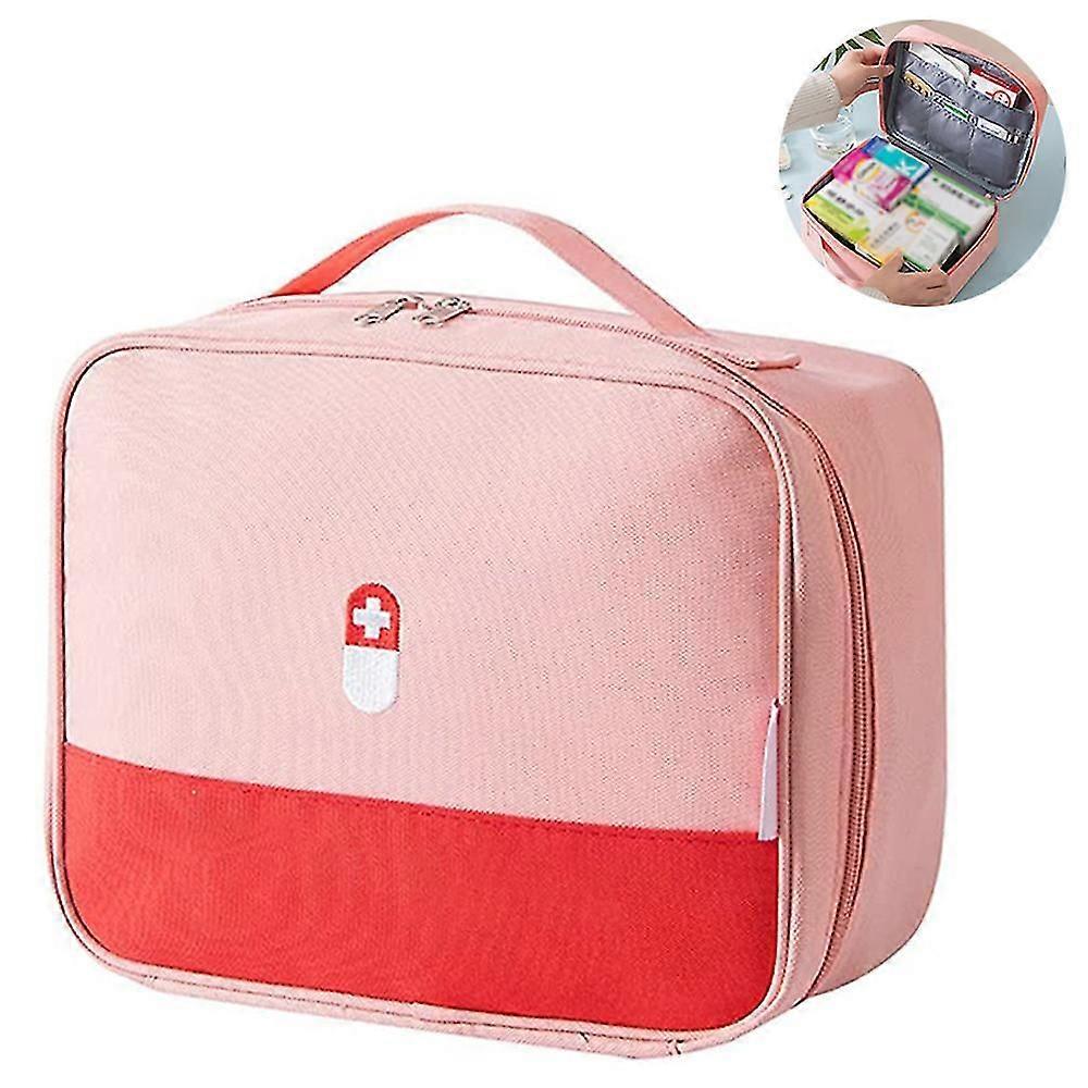 Zippered First Aid Bag Medication Organizer Emergency Empty Pouch Carrier With Oxford Clot