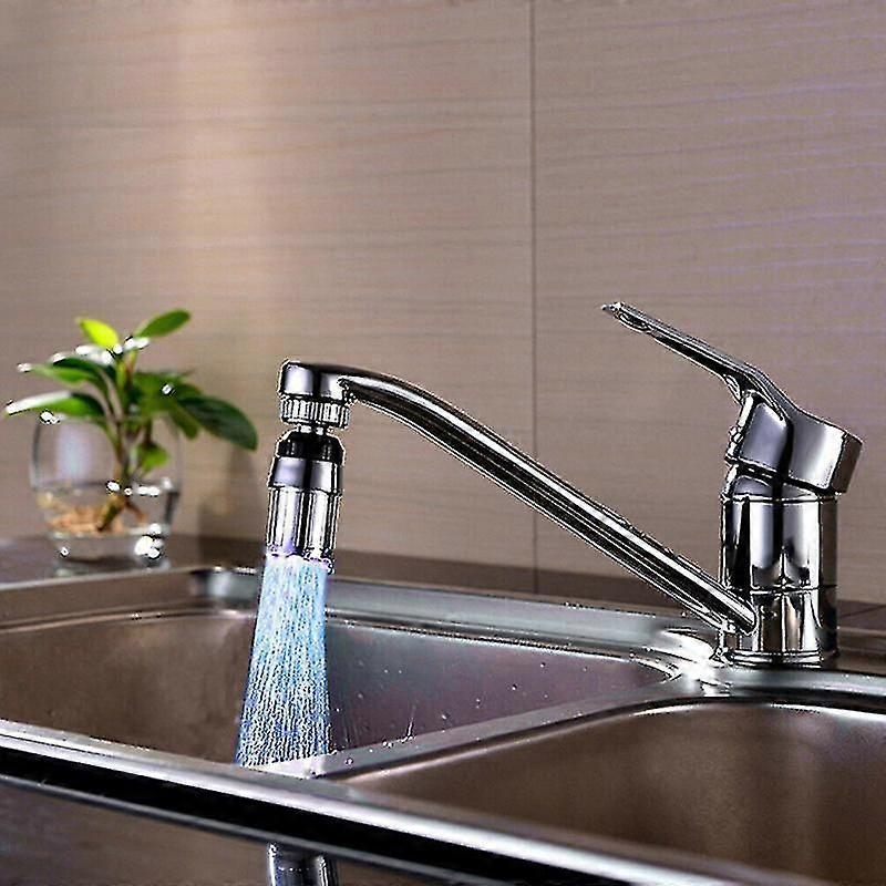Water Tap Luminous Led Temperature Sensor Light Angle Adjustable Faucet