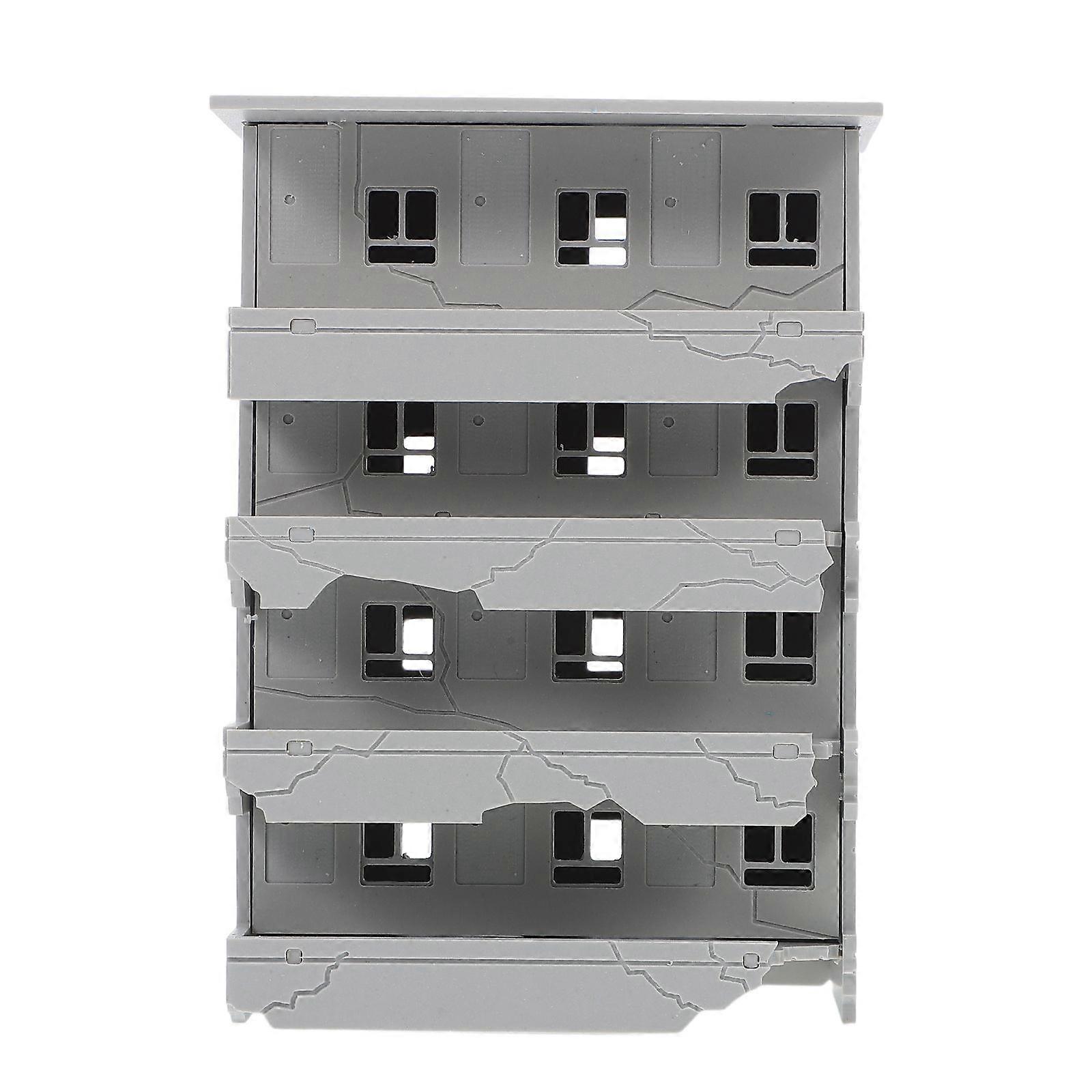 Abandoned Ruined Building Model - 1:144 Scale Miniature Diy Damaged House Architecture - Plastic Construction For Sand Table Railroad Scenery