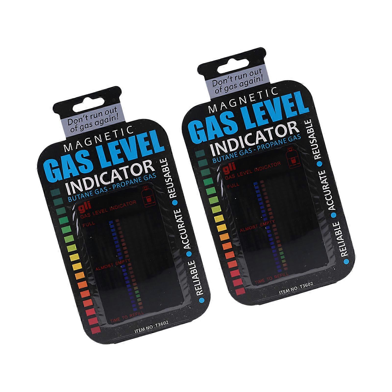 Magnetic Gas Level Indicator Tool With Color Indicated Heat Condition And Reusable Design For Tanks 2Pcs Multicolor