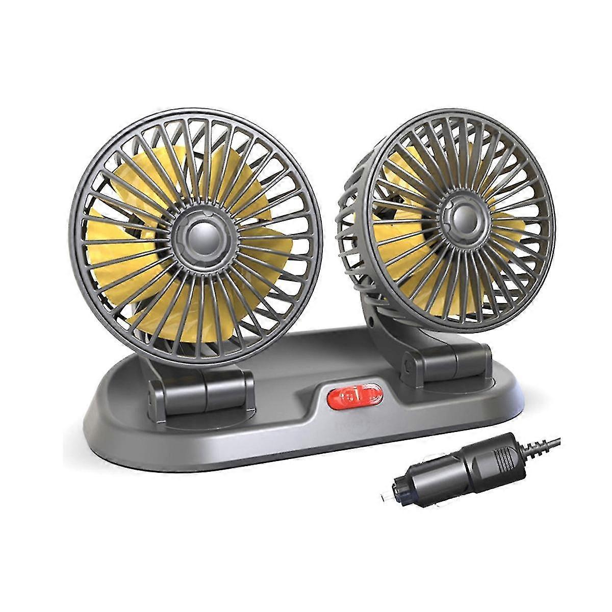 Portable car fan for auto cooling with 12V power and big wind