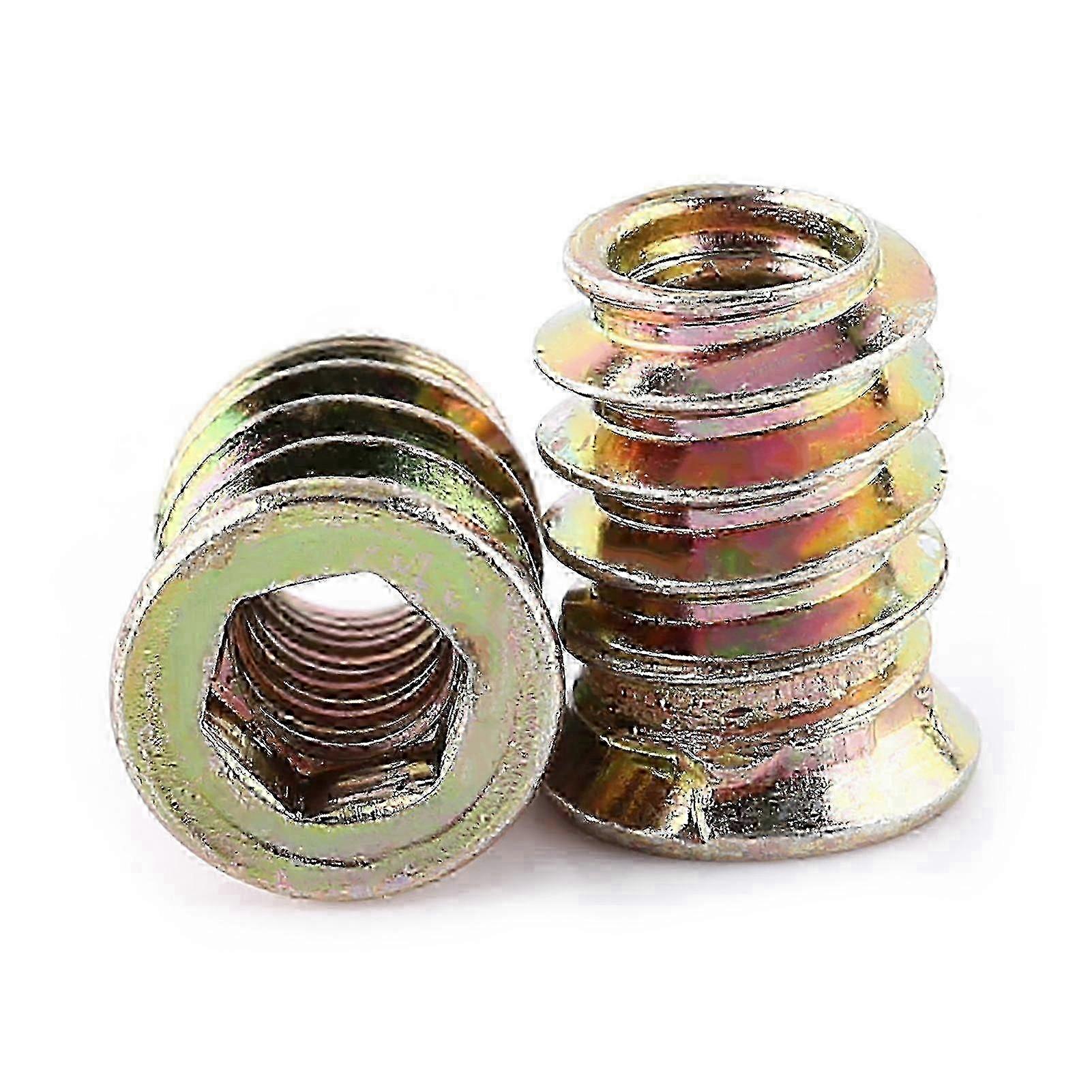 20 Pack M6/M8/M10 Threaded Wood Inserts, Hex Socket Screw-In Nuts for Furniture