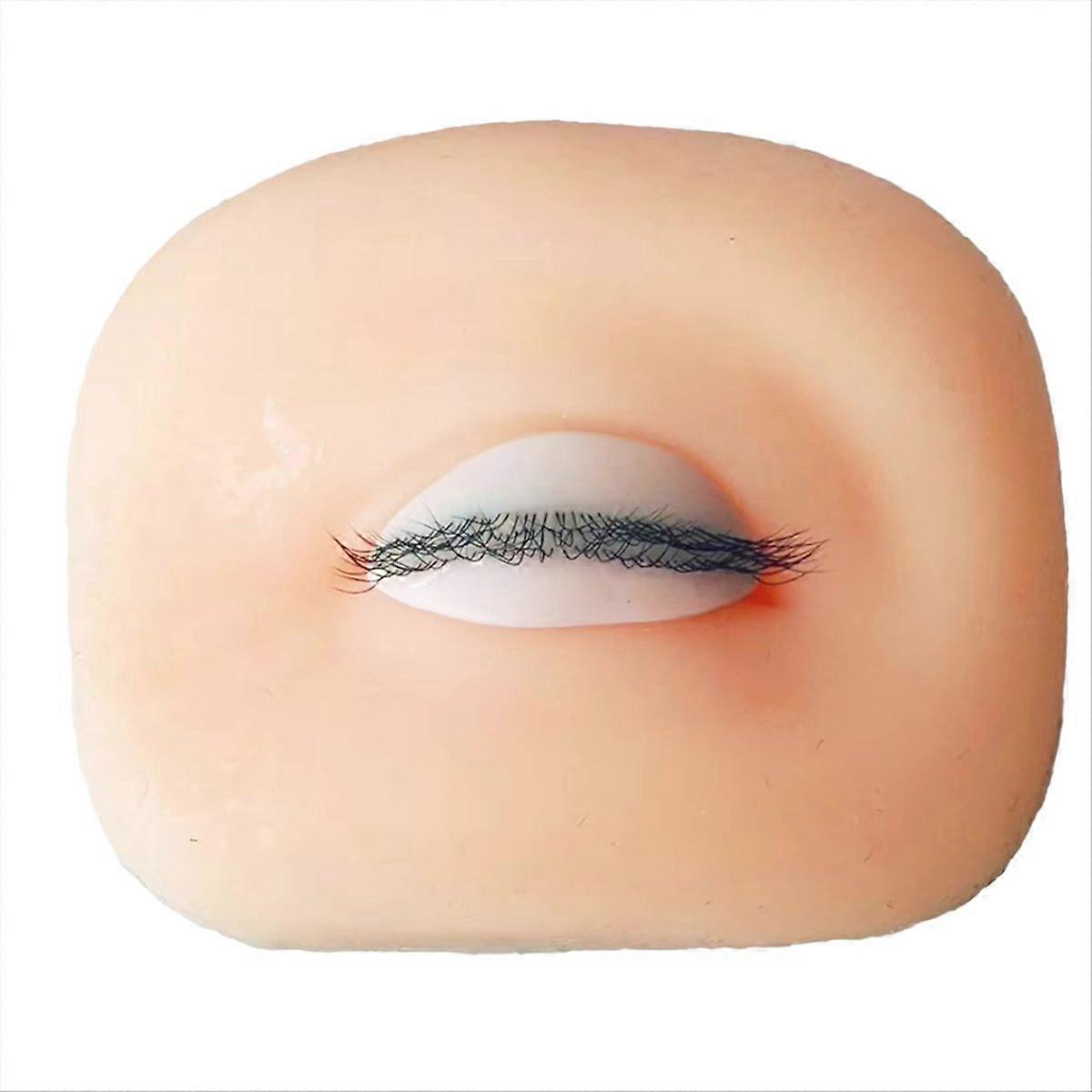  3D Eyelash Mannequin Eyes for Eyelash Practice, Flat Doll Head