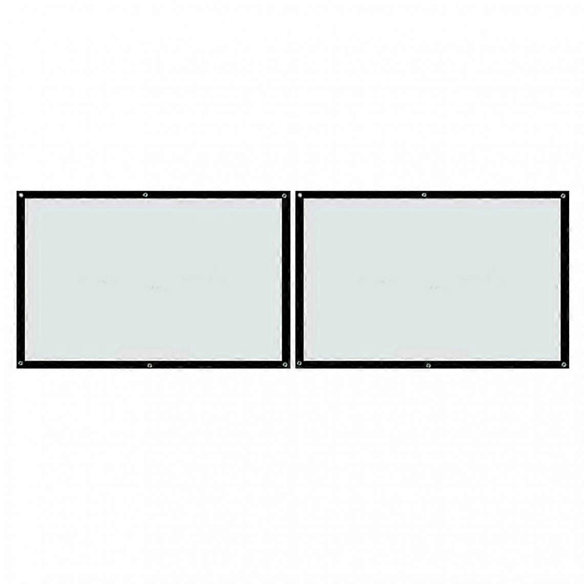 2 Pieces Portable 60" Double Sided 16:9 Projector Screen For Home Theater