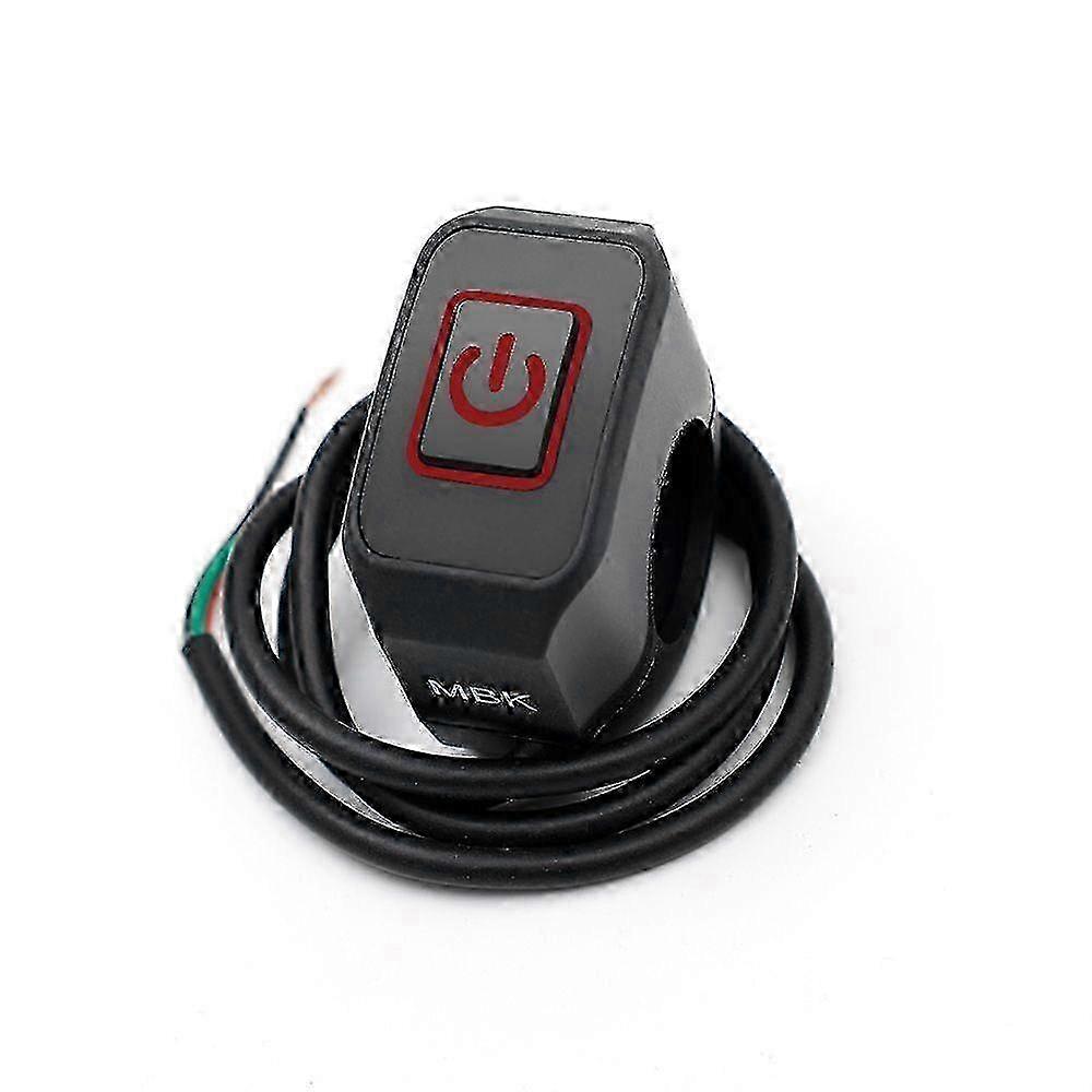 Motorcycle Switch Headlight Horn Modified Control Switch Handlebar Mount Red Blue White Yellow Green Button with LED Light