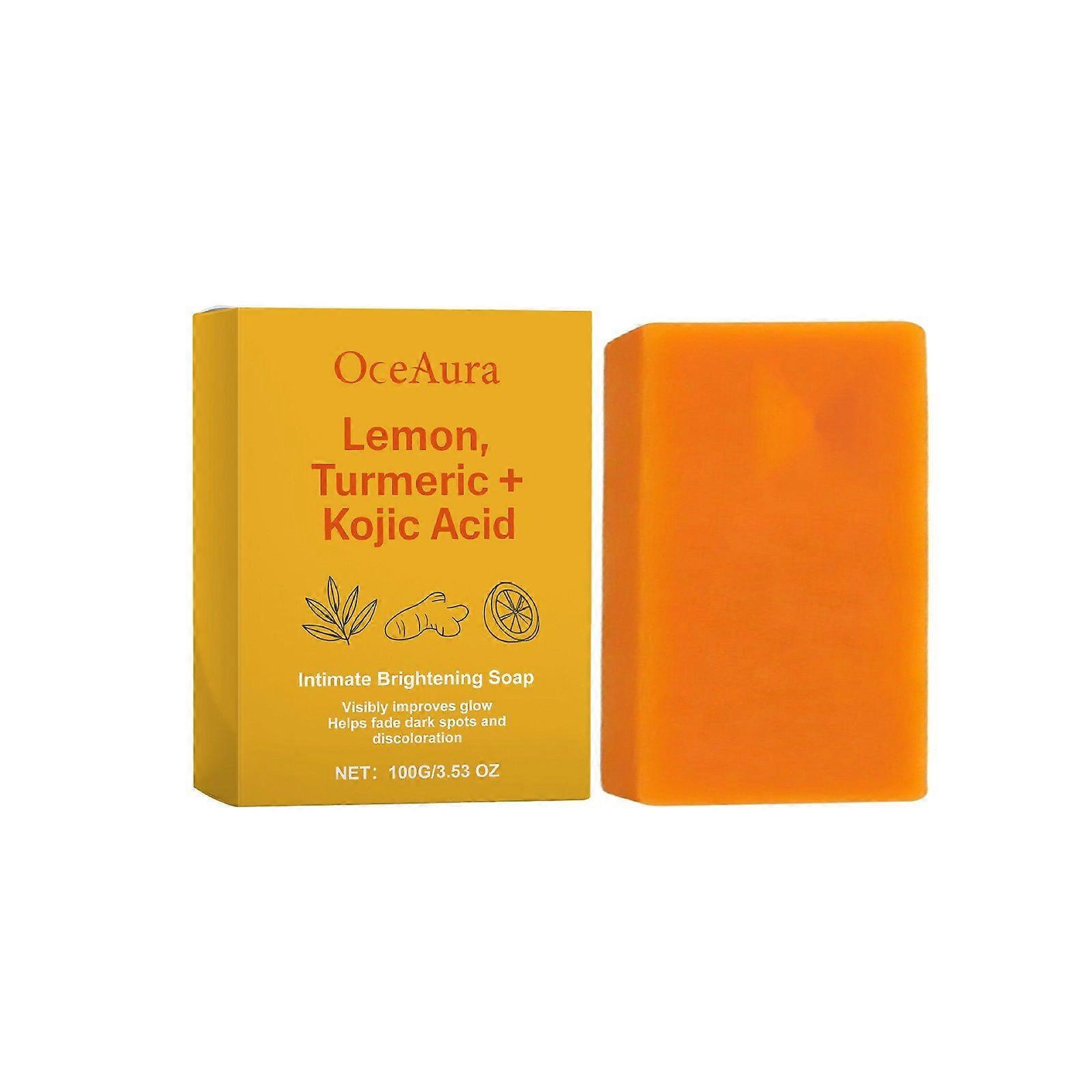 unbrand Savon au citron à lacide kojique et au curcuma - Élimine les taches brunes unifie le teint h