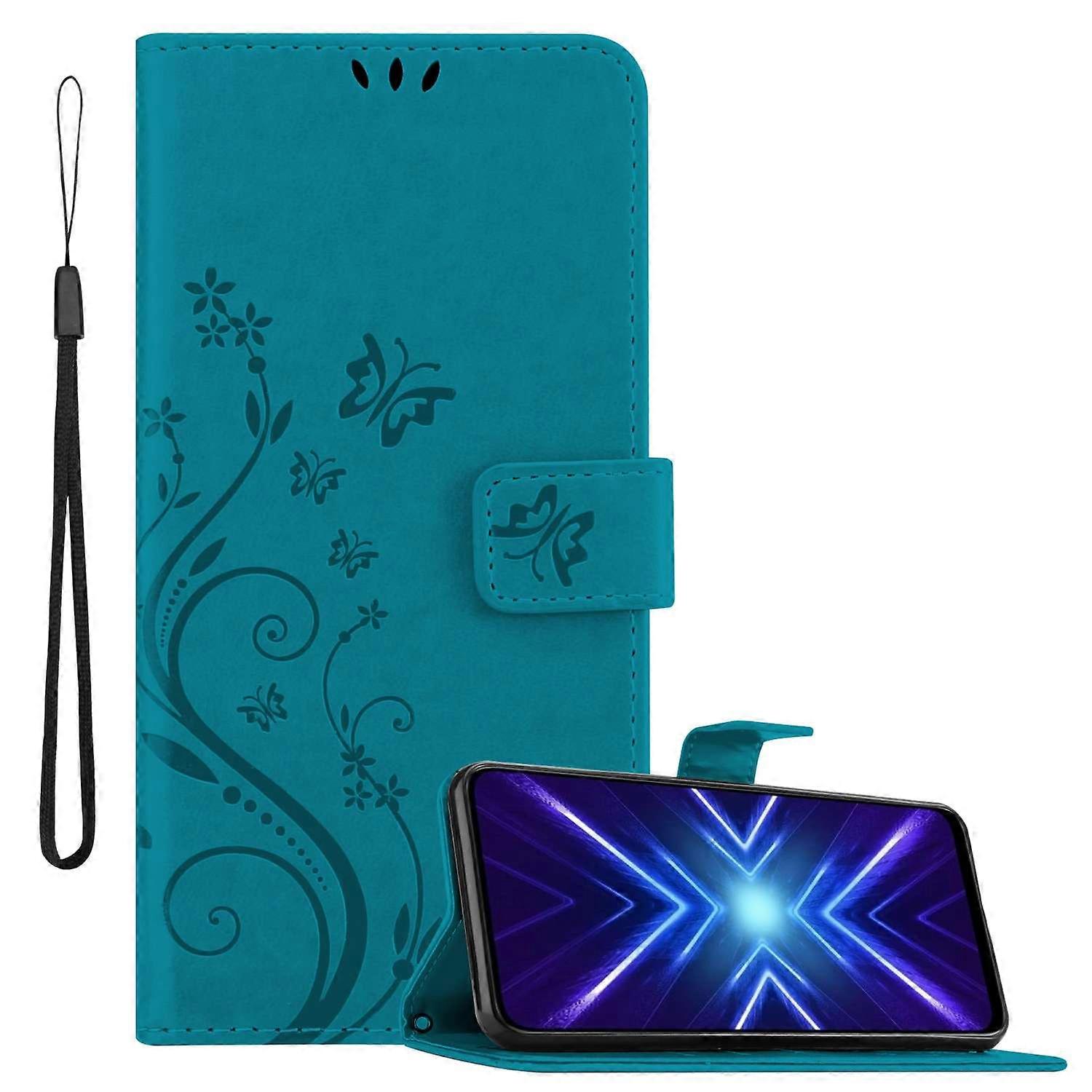 Honor 9X Protective Case - with Floral Pattern and Card Slot